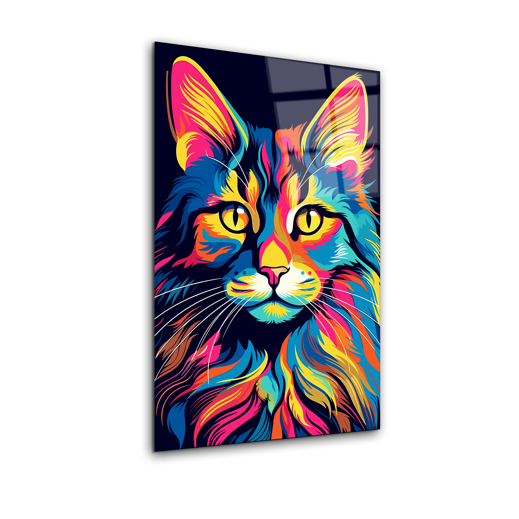Cat Pop Art | Premium HD Metal Wall Art