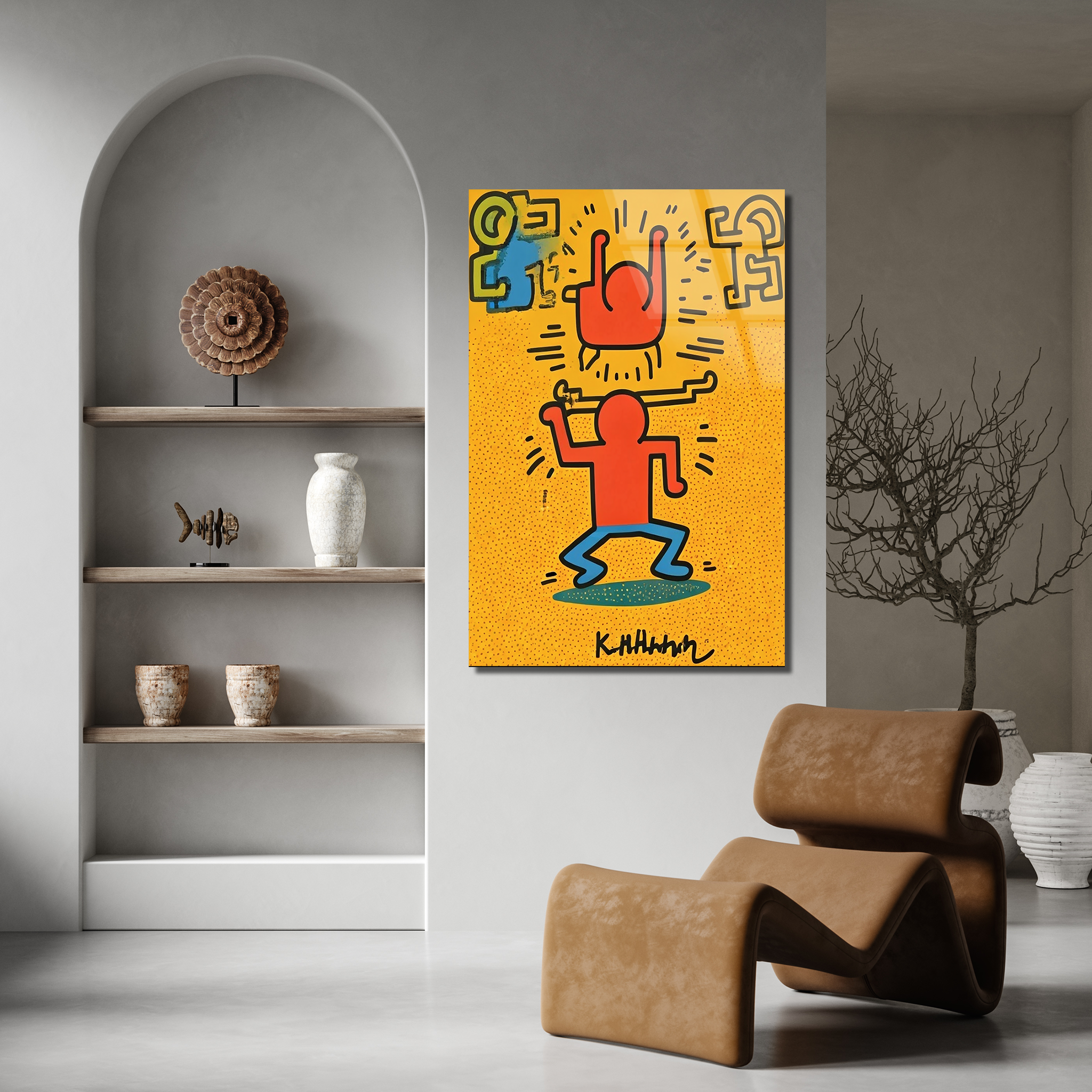 Keith Haring-Inspired Artwork | Premium HD Metal Wall Art