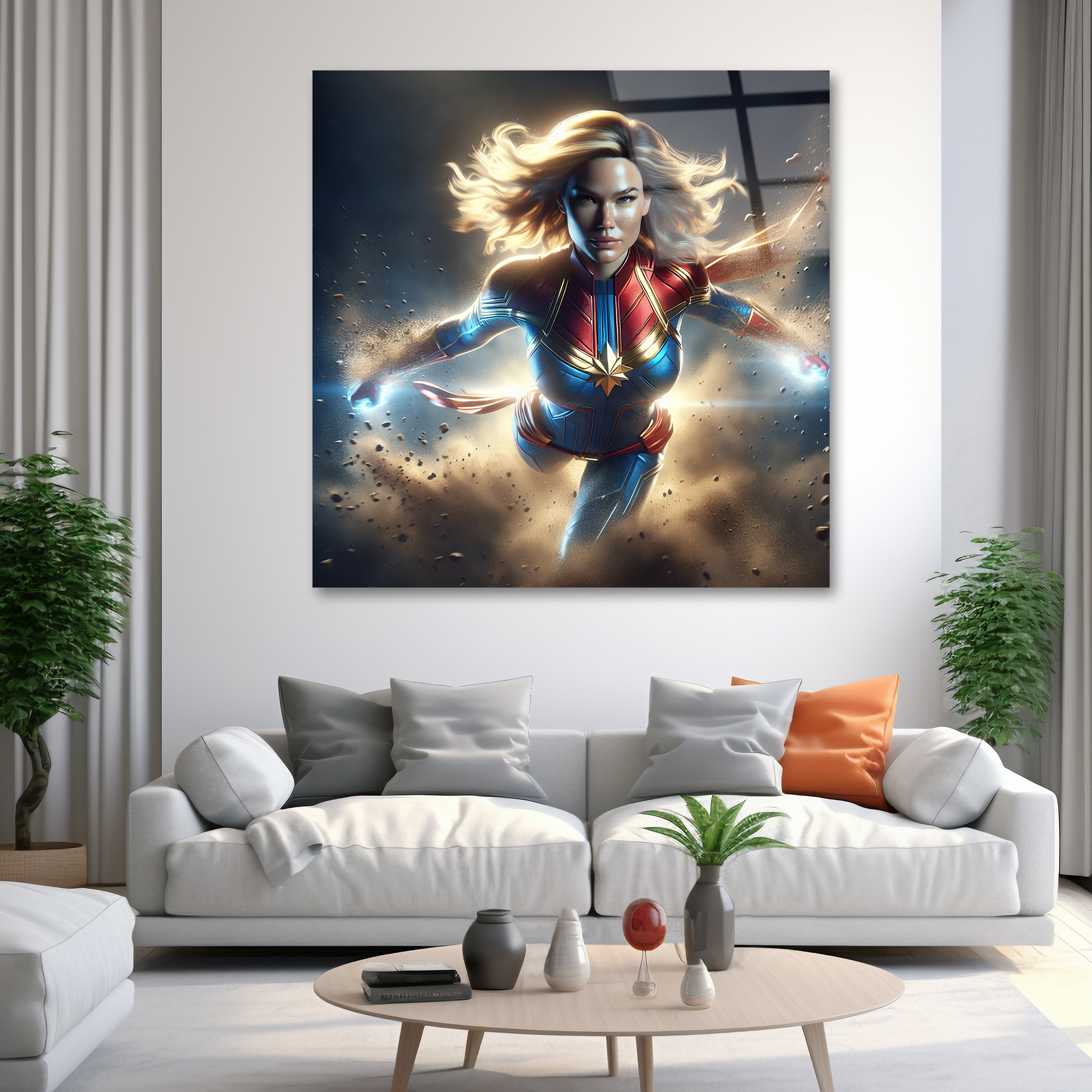 Captain Marvel | Premium HD Metal Wall Art