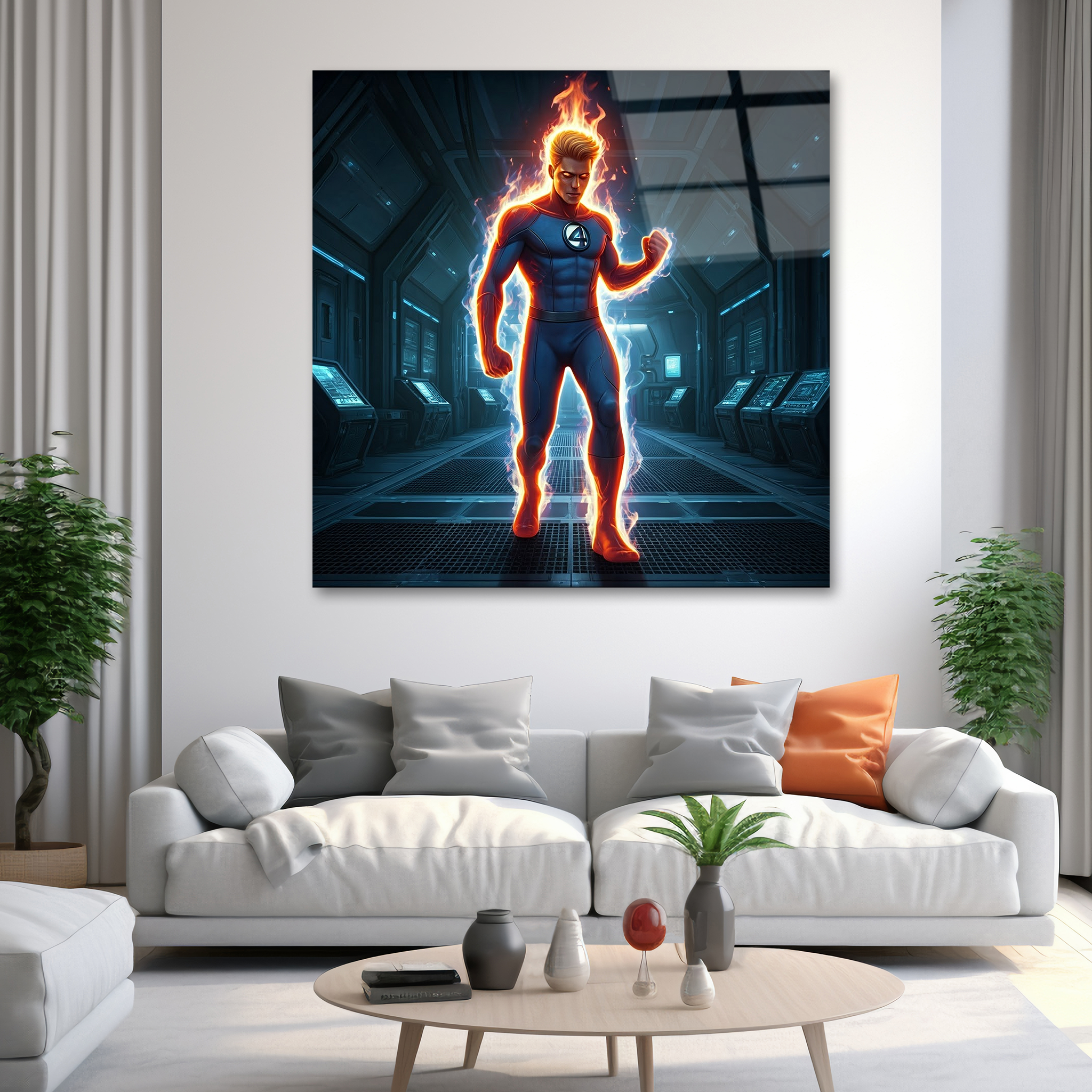 Johnny Storm | Premium HD Metal Wall Art