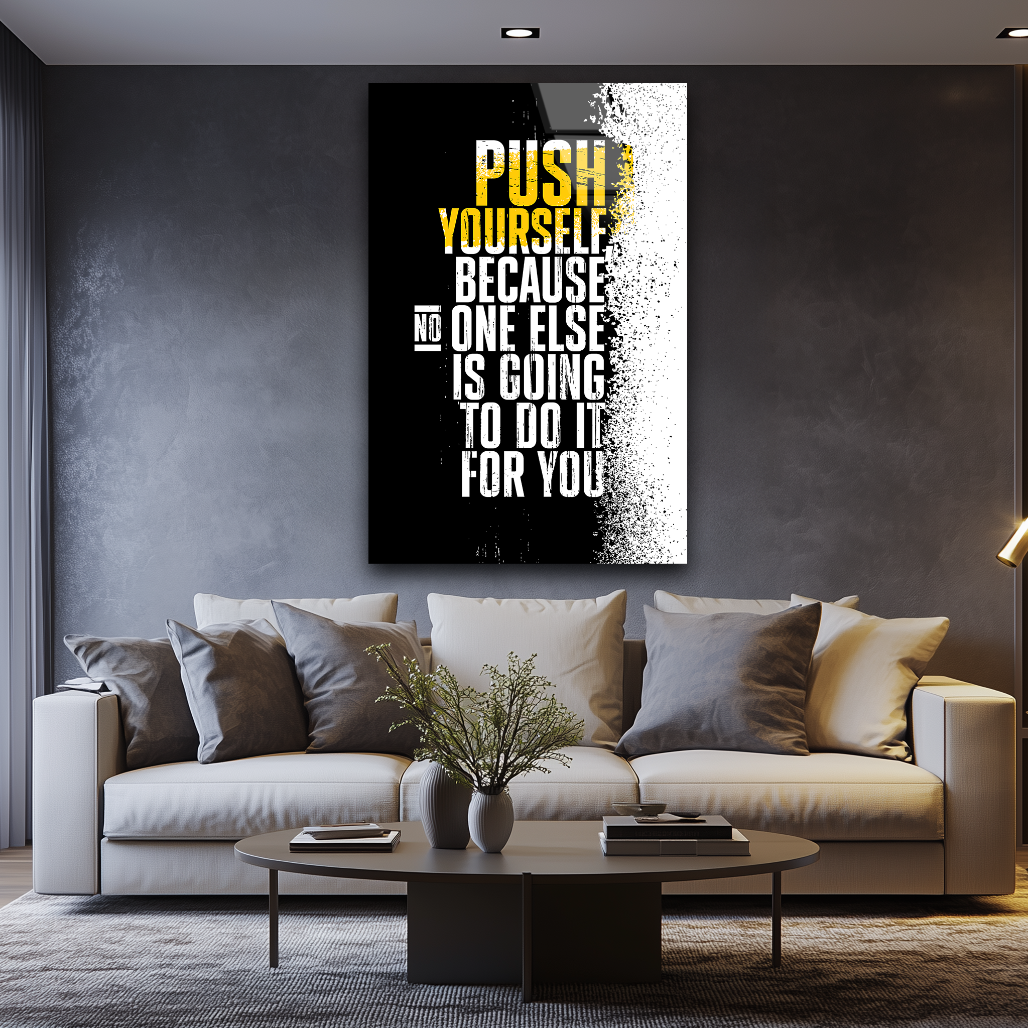 Push Yourself | Premium HD Metal Wall Art