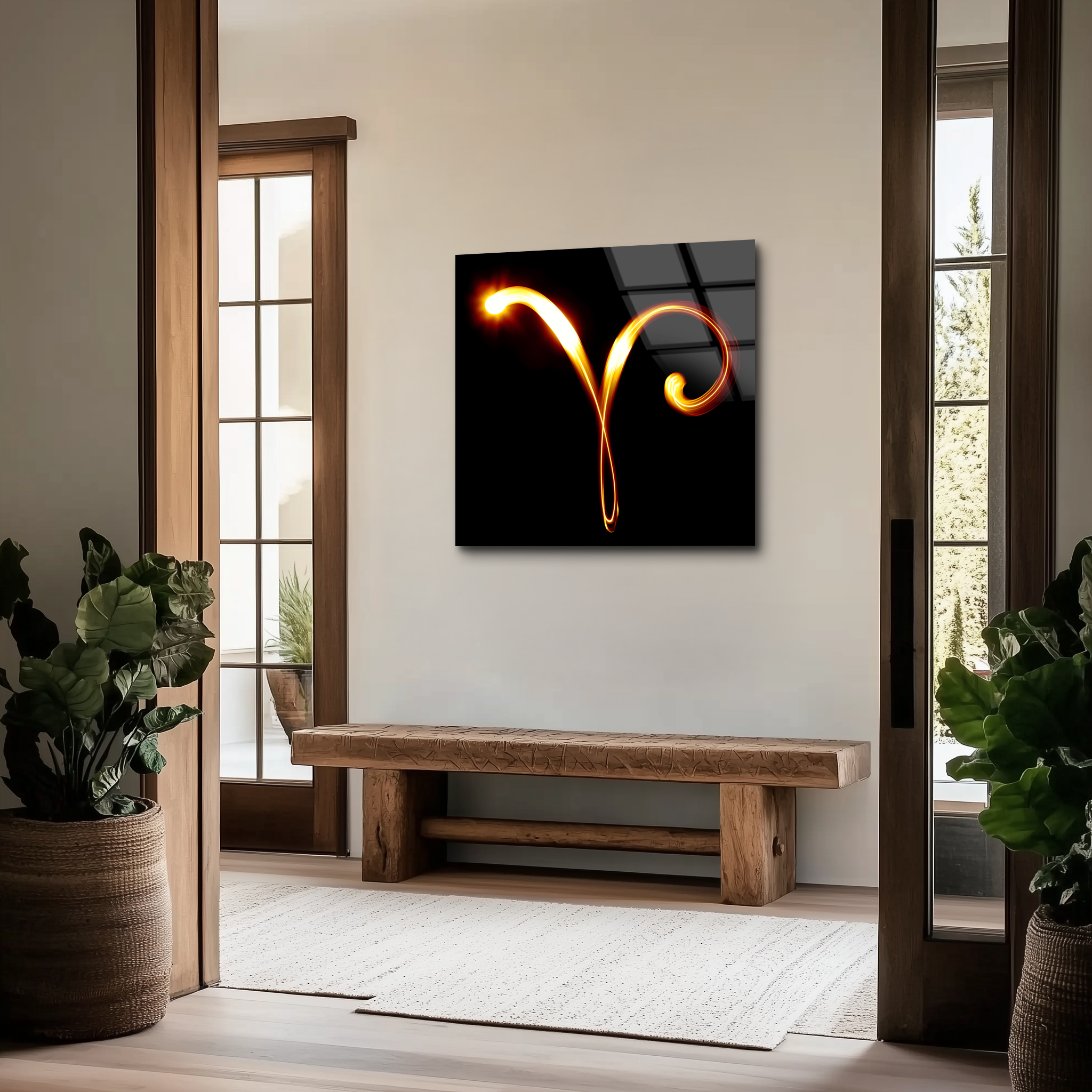 Aries Zodiac Symbol | Premium HD Metal Wall Art