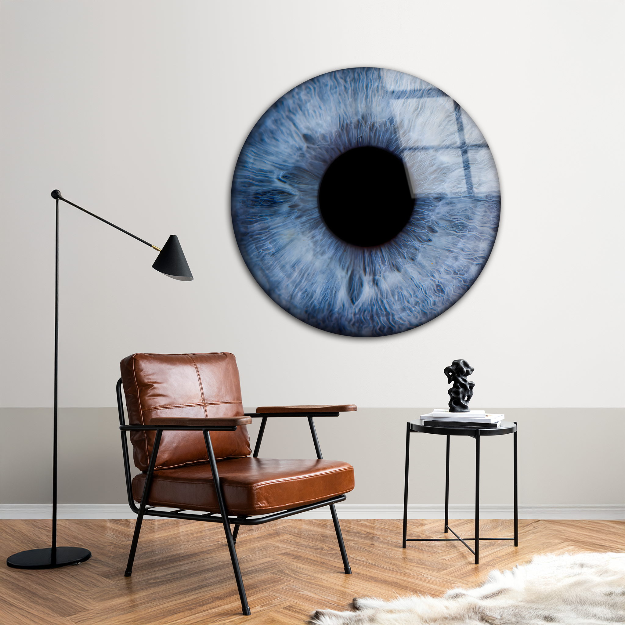 Round Eye Close-Up | Premium HD Metal Wall Art