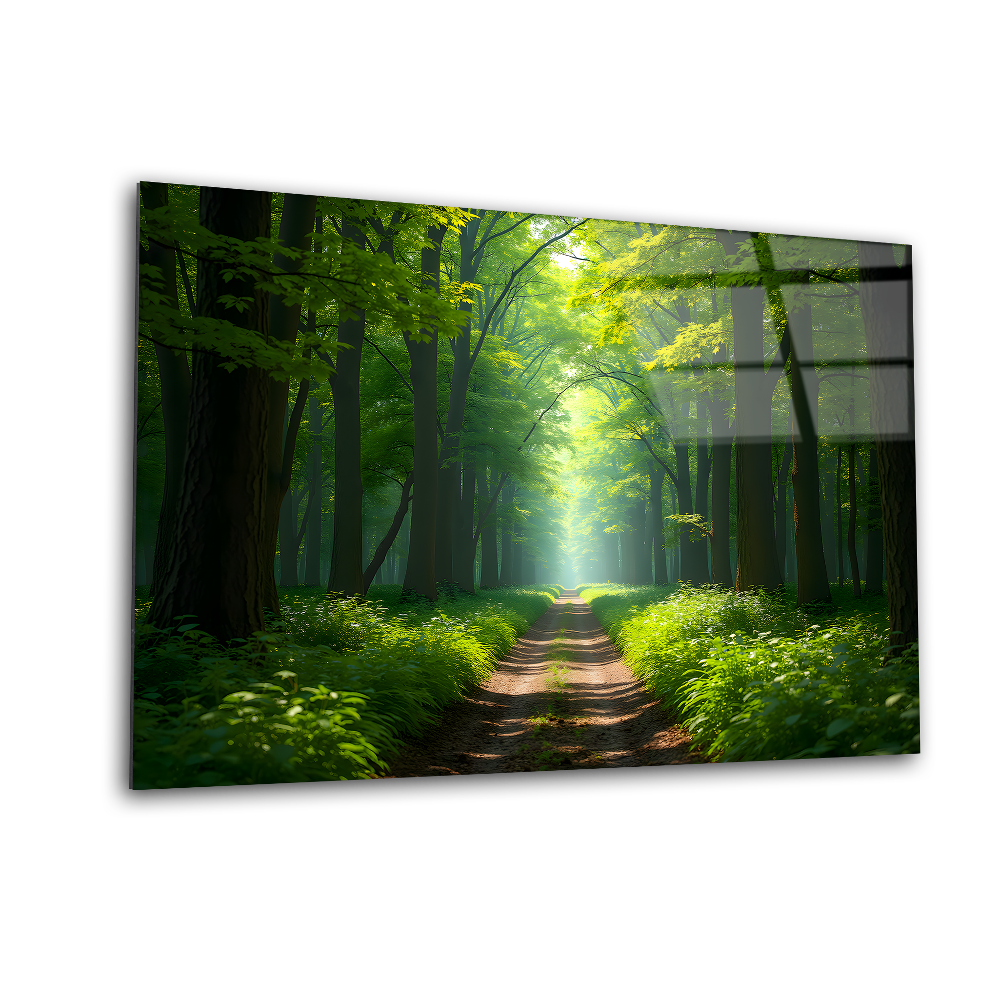 Green Forest Passage | Premium HD Metal Wall Art