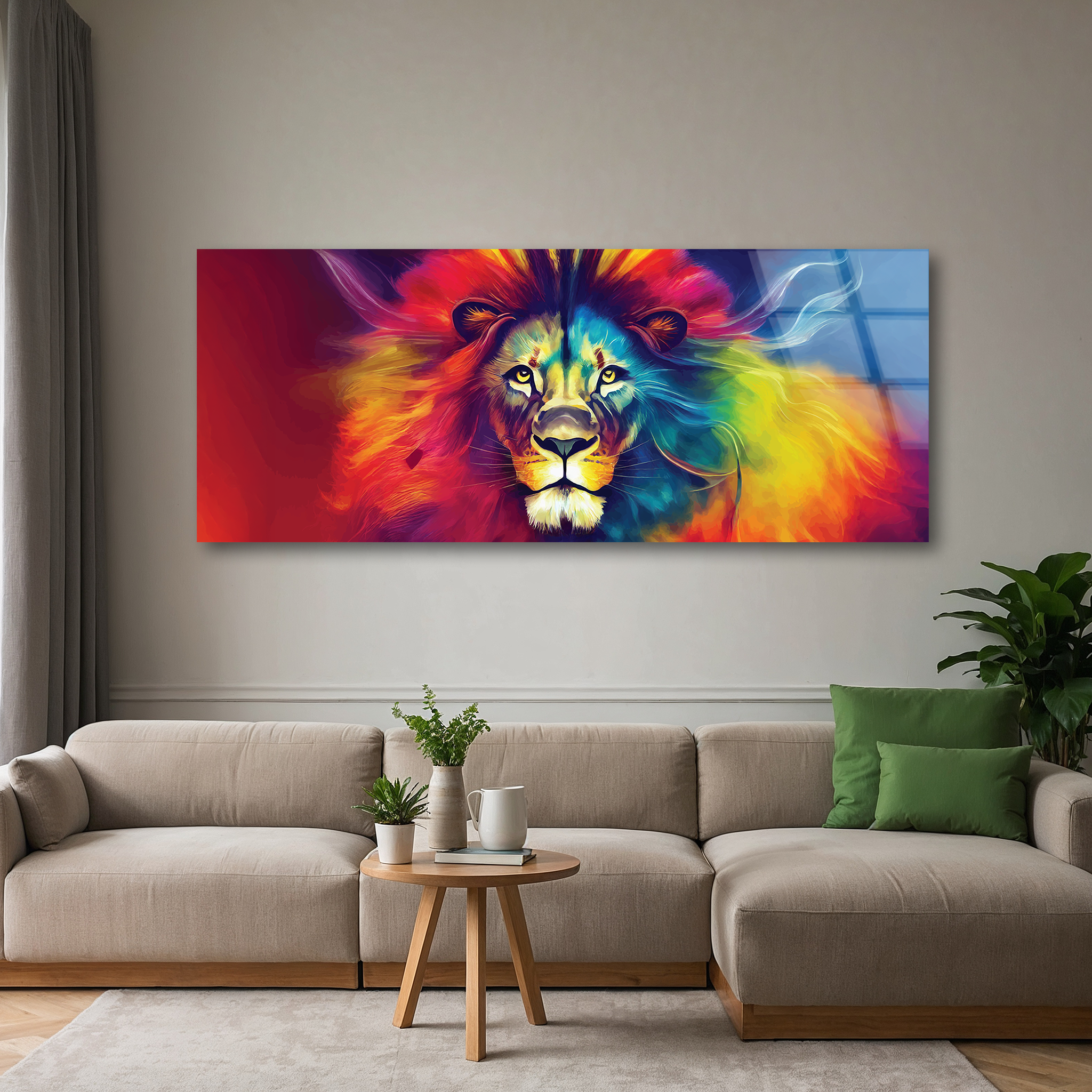 Colorful Lion Pop Art | Premium HD Metal Wall Art