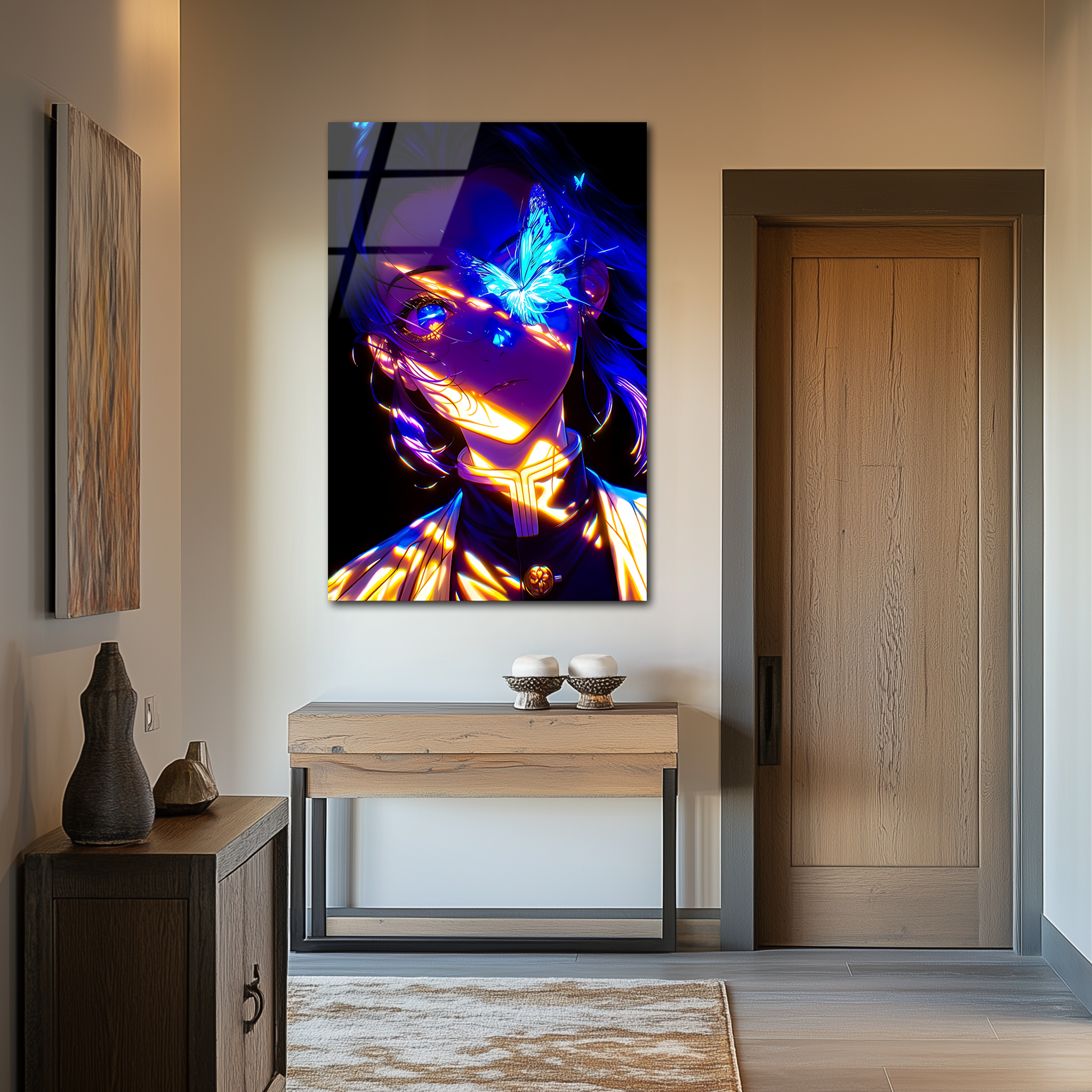 Shinobu: Whisper of the Butterfly Hashira | Premium HD Metal Wall Art