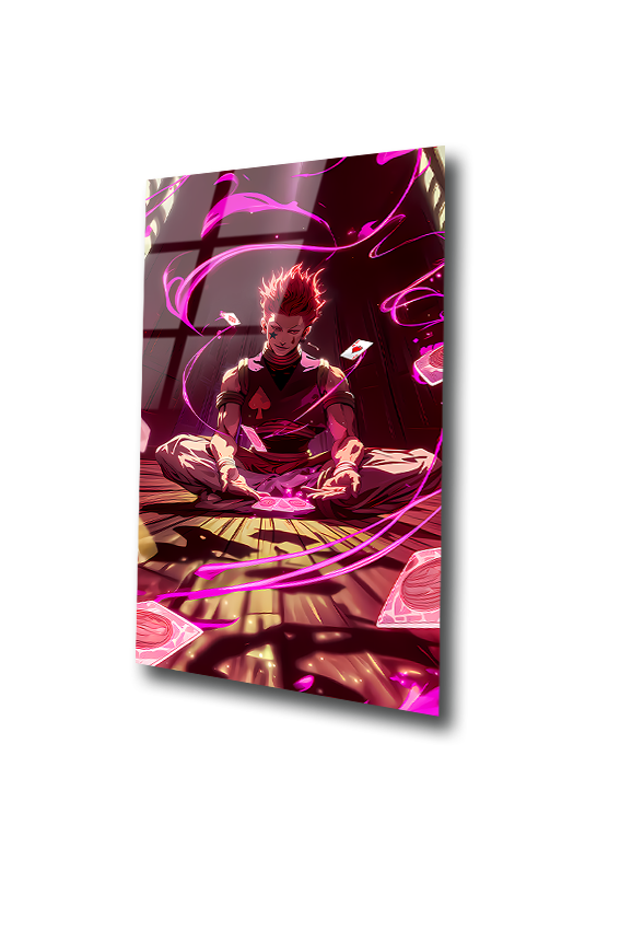 Hisoka: The Deadly Jester of Deception | Premium HD Metal Wall Art