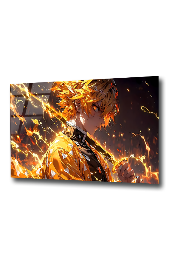 Zenitsu: Lightning’s Wrath | Premium HD Metal Wall Art
