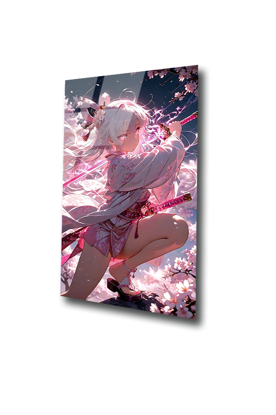 Yae Miko: Sakura Storm Priestess | Premium HD Metal Wall Art