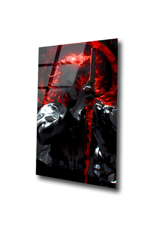 Rengoku: Flame Hashira of Unyielding Resolve | Premium HD Metal Wall Art