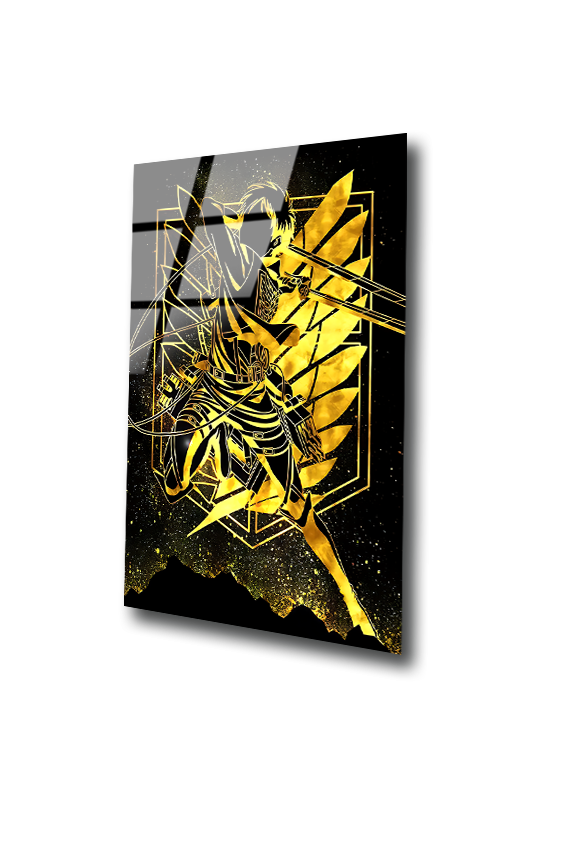 Levi Ackerman: The Golden Wing of Humanity | Premium HD Metal Wall Art