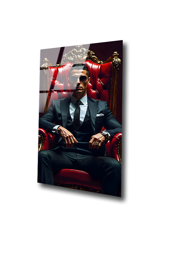 Cristiano Ronaldo : The King of Discipline | Premium HD Metal Wall Art