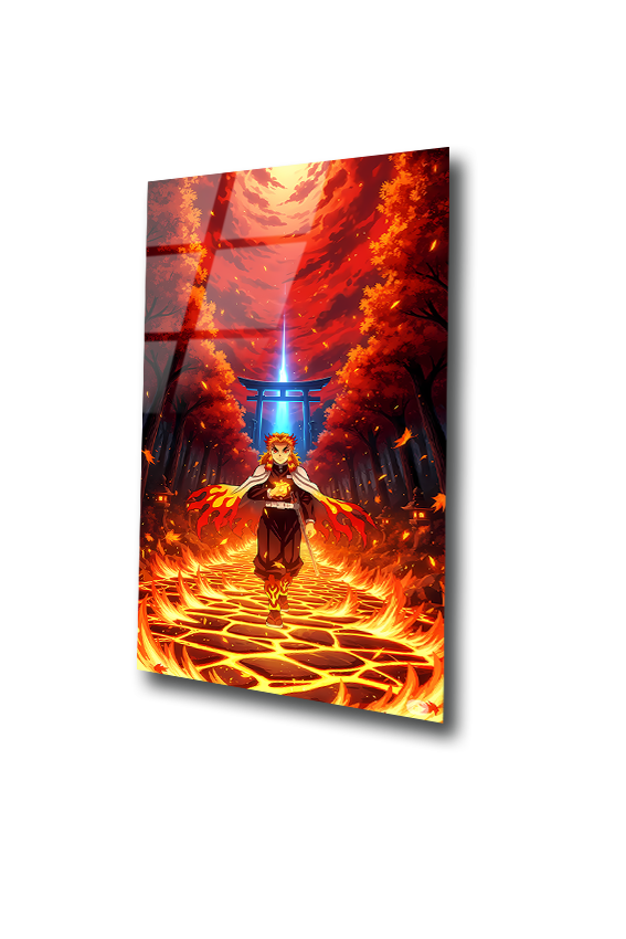 Rengoku: Path of the Flame Hashira | Premium HD Metal Wall Art