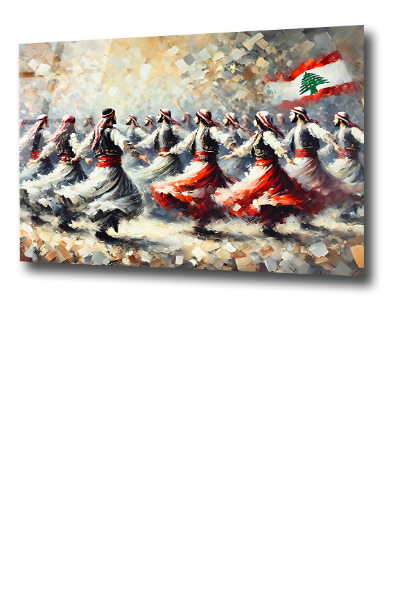 Rhythms of the Cedar Nation – Lebanese Dabke | Premium HD Metal Wall Art