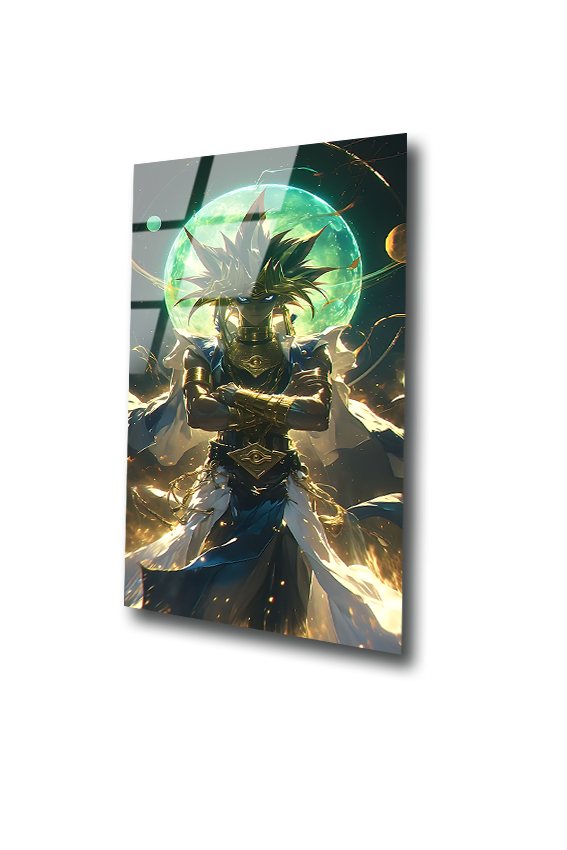 Yugi Muto: Cosmic Pharaoh of the Millennium | Premium HD Metal Wall Art