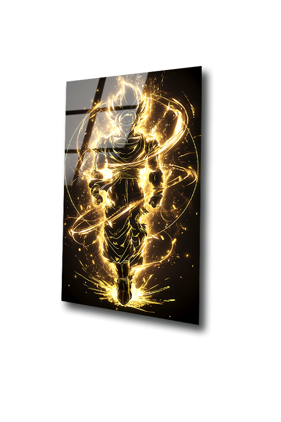 Goku: Ascension of the Golden Saiyan | Premium HD Metal Wall Art