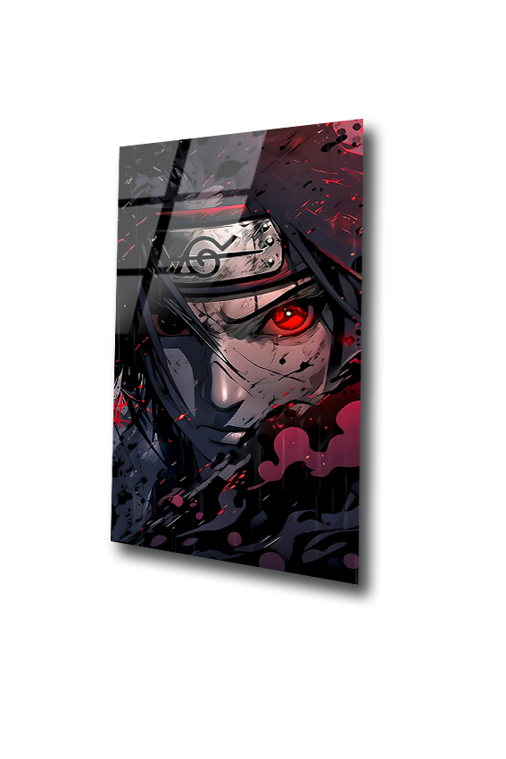 Sasuke: Crimson Eyes of Fate | Premium HD Metal Wall Art