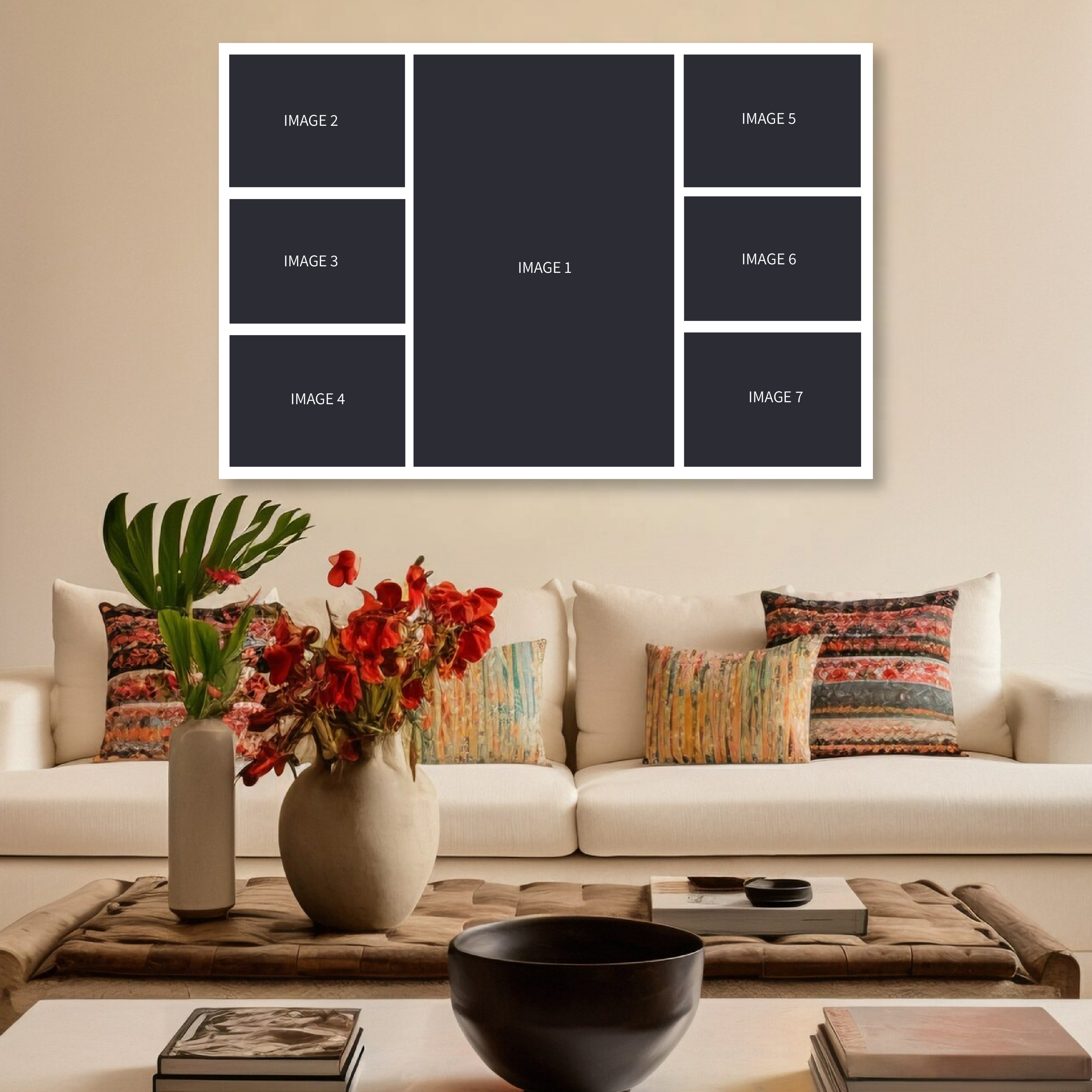 Photo Collage Horizontal Customized Wall Art | Premium HD Metal Wall Art