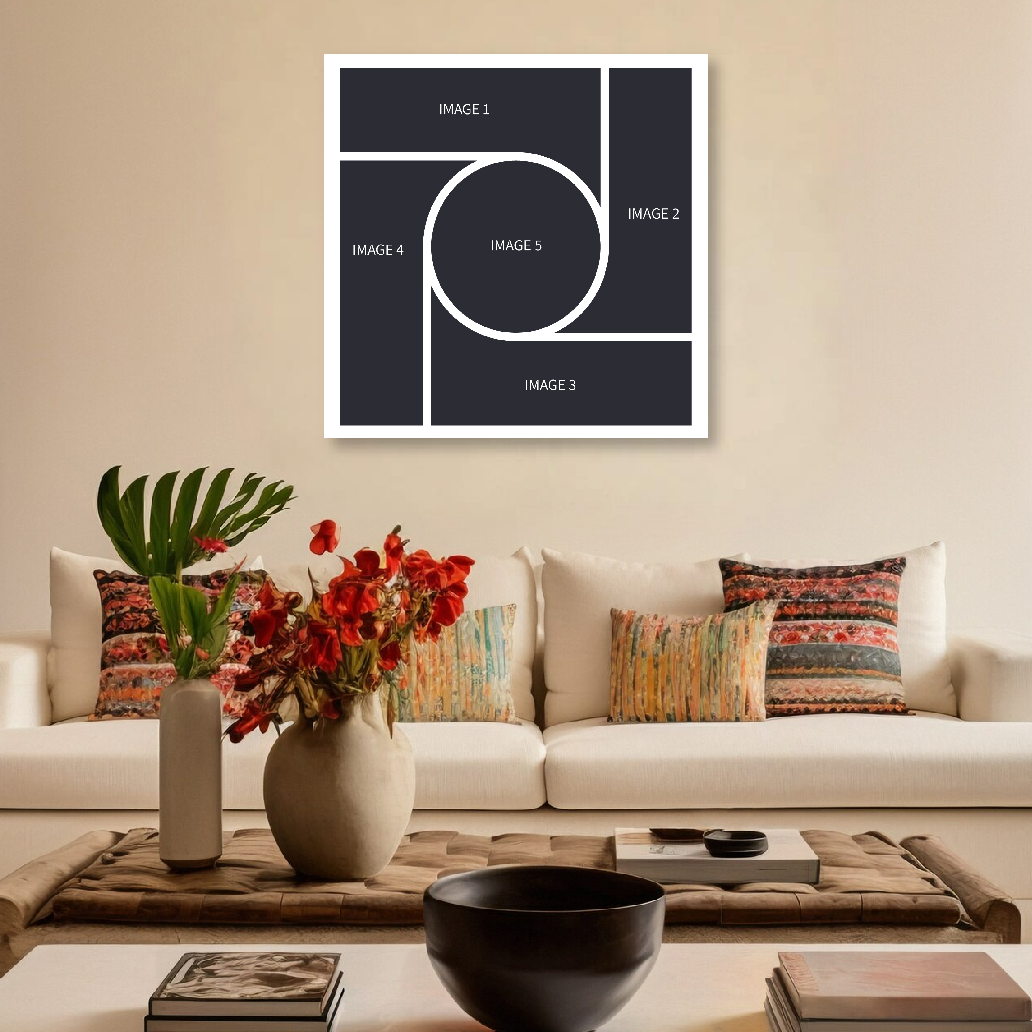 Square Photo Collage Customized Wall Art | Premium HD Metal Wall Art