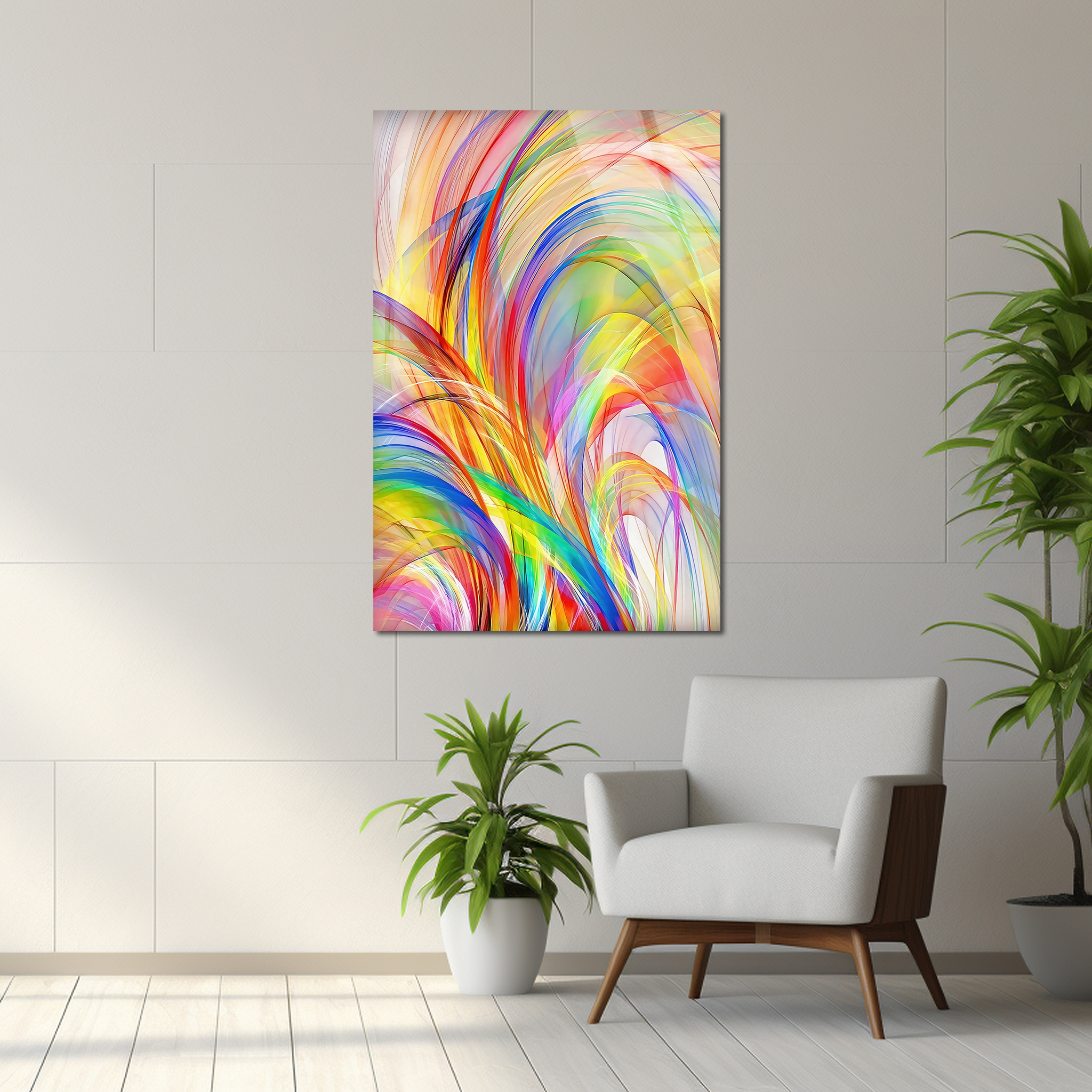 Vibrant Stripes | Premium HD Metal Wall Art