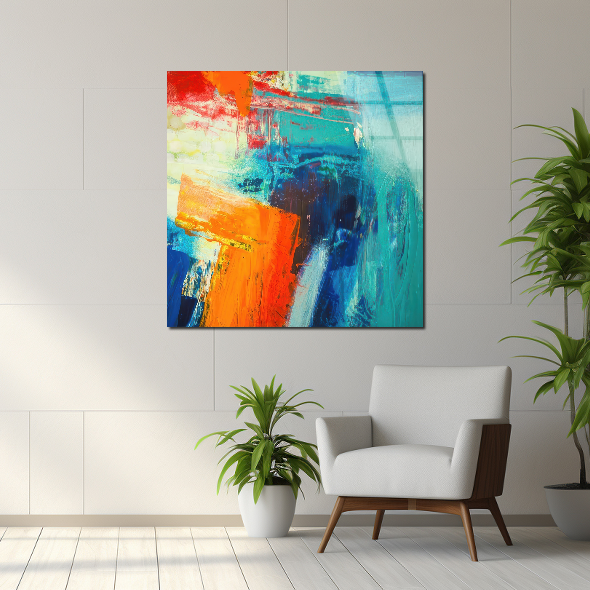 Colorful Brush Strokes | Premium HD Metal Wall Art
