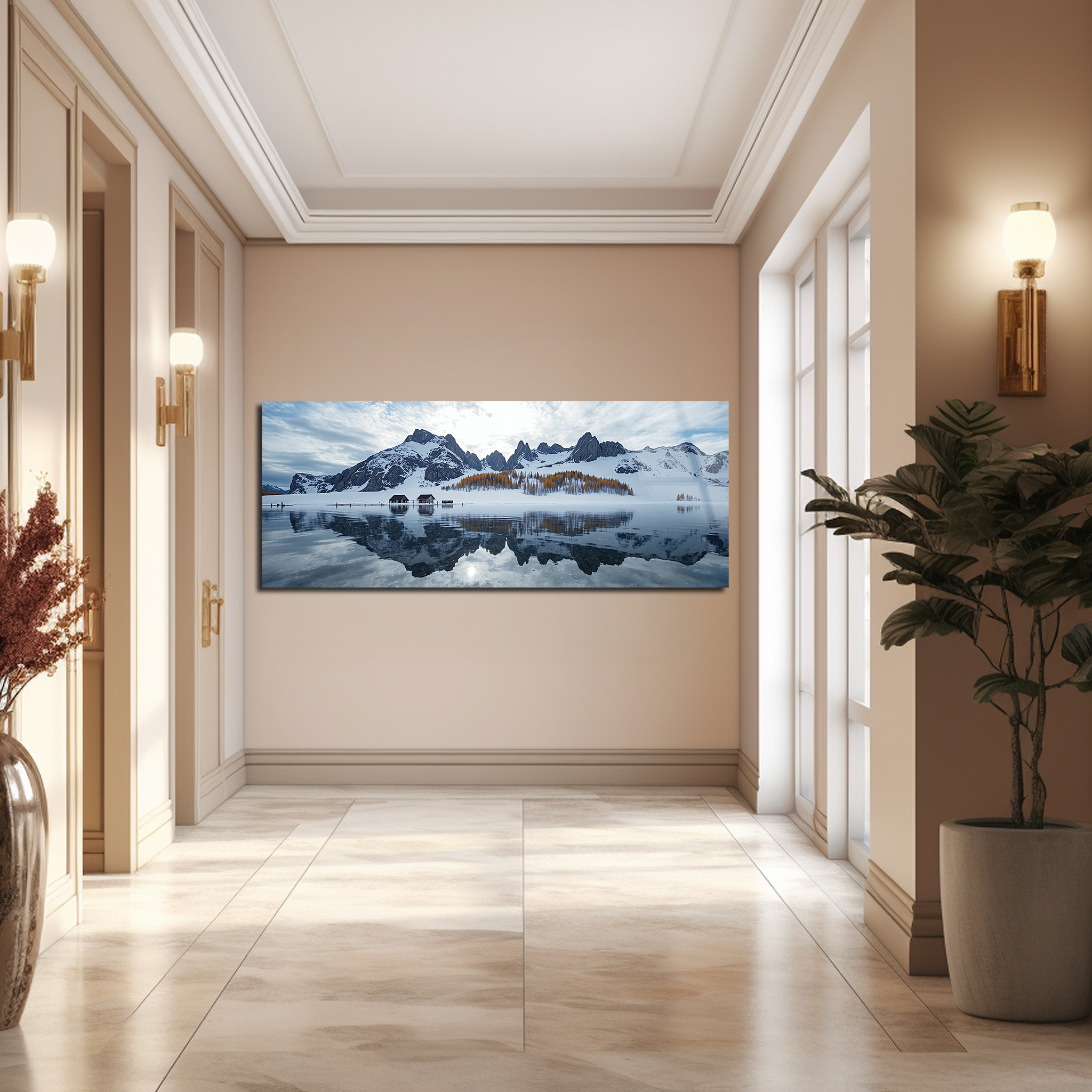 Winter Reflections | Premium HD Metal Wall Art