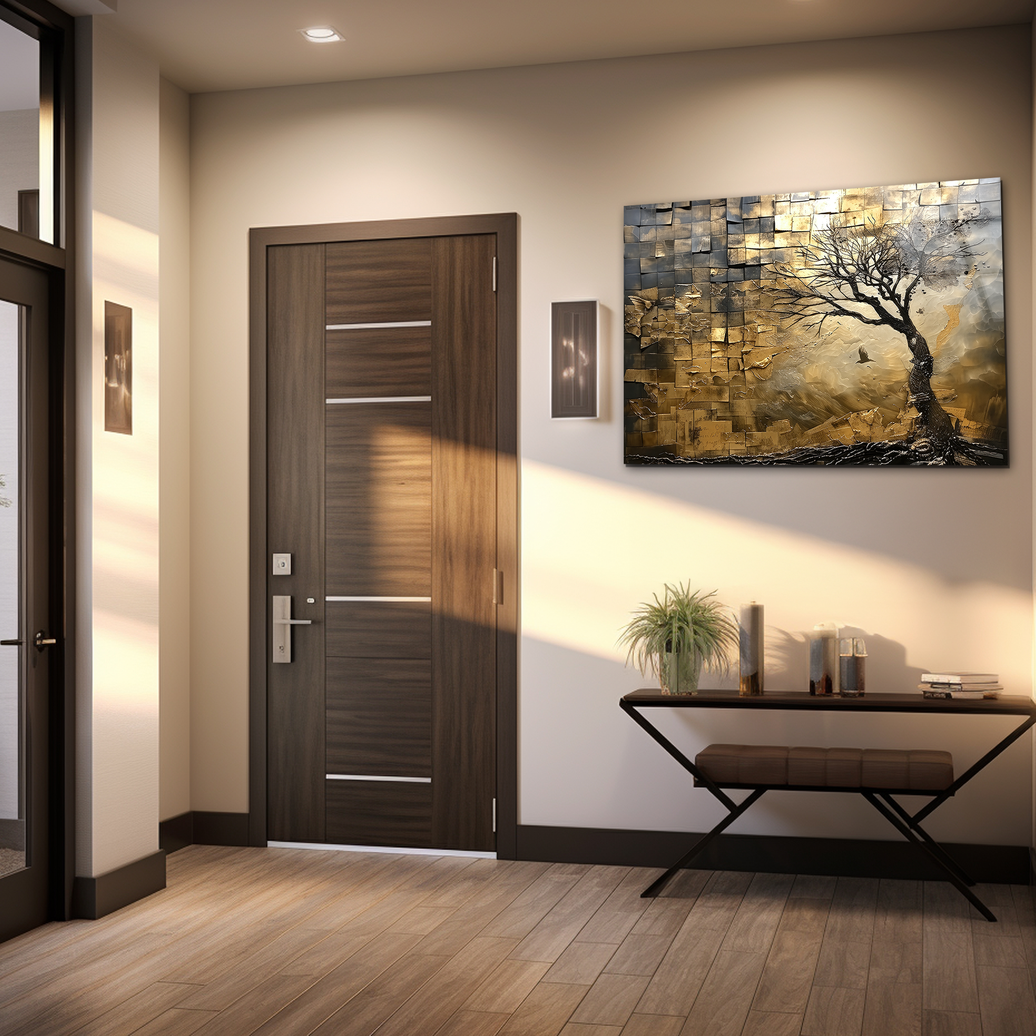 Golden Serenity | Premium HD Metal Wall Art
