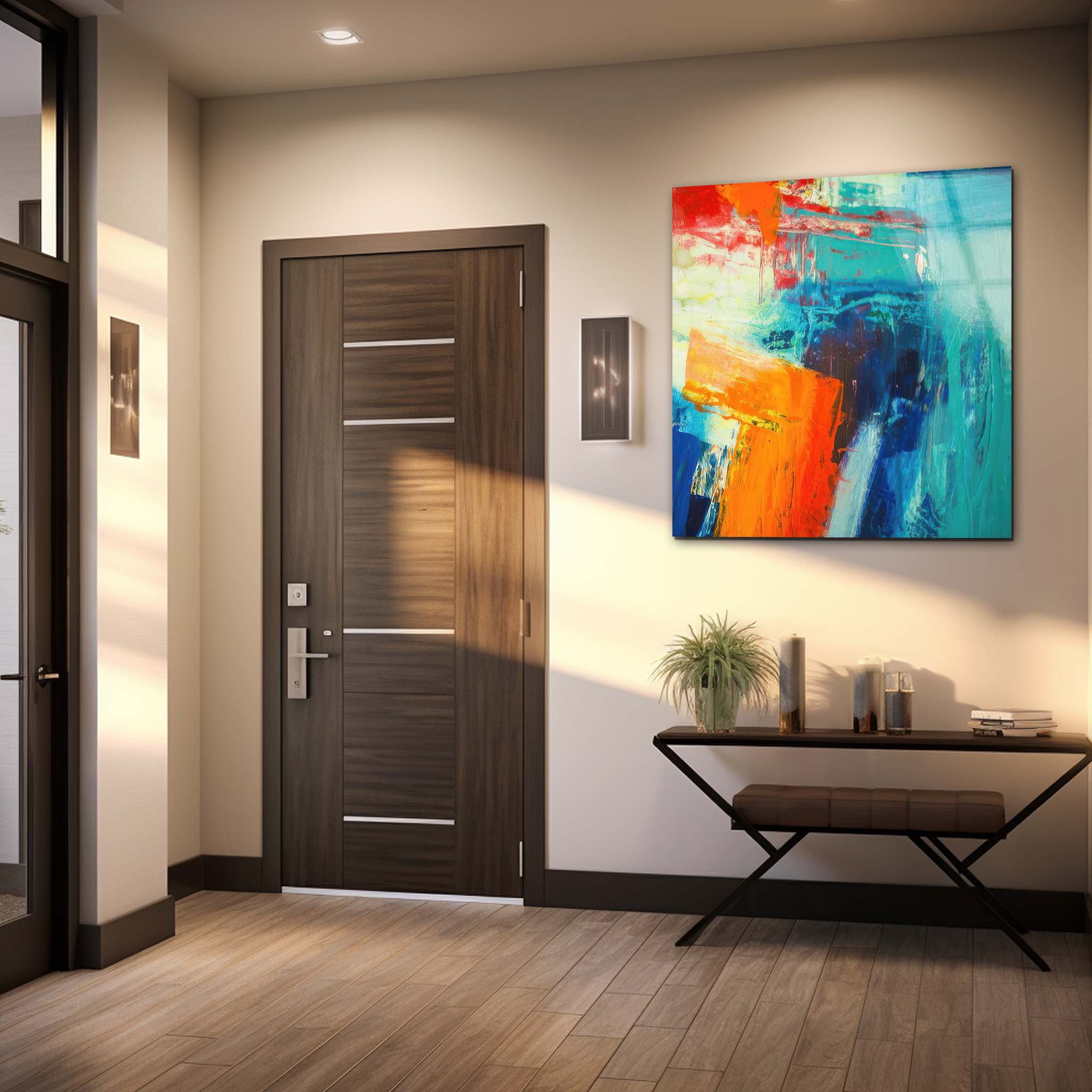 Colorful Brush Strokes | Premium HD Metal Wall Art