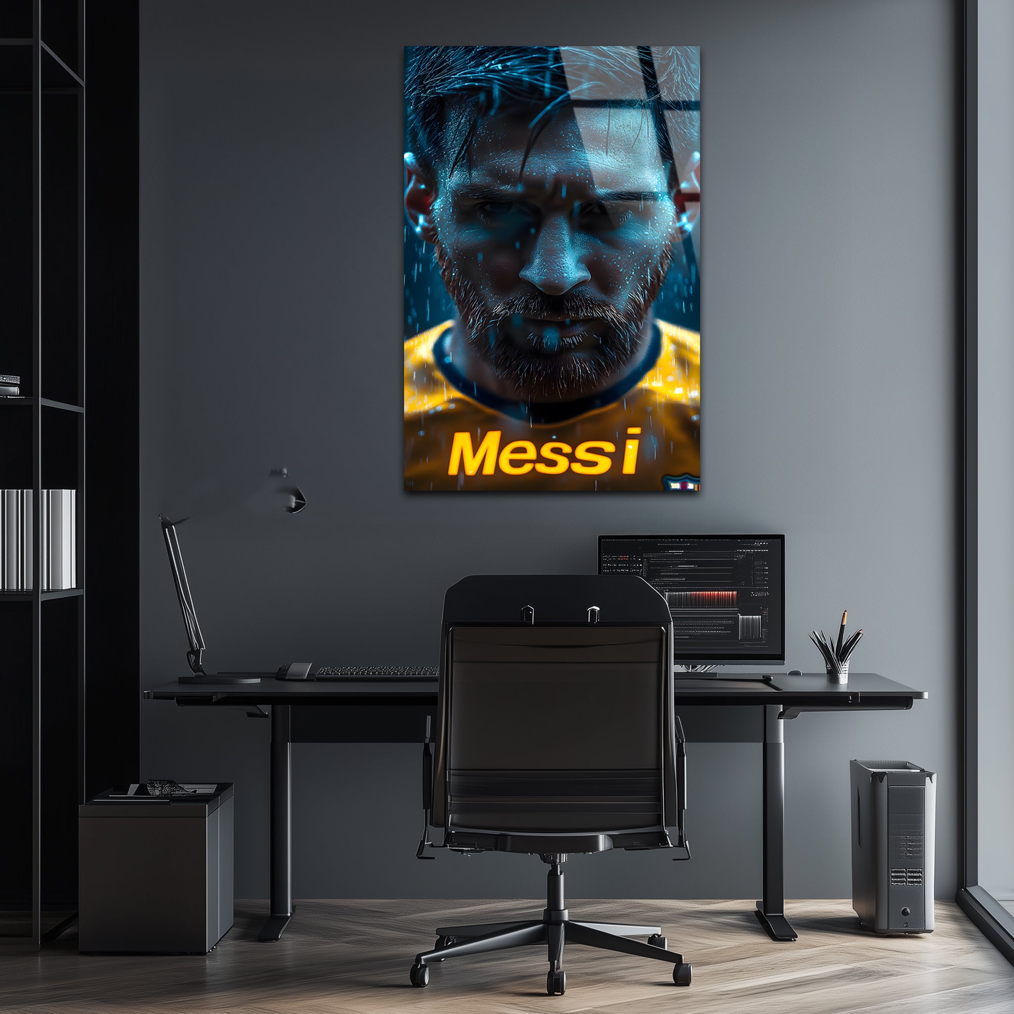 Messi: The Calm Before Greatness | Premium HD Metal Wall Art