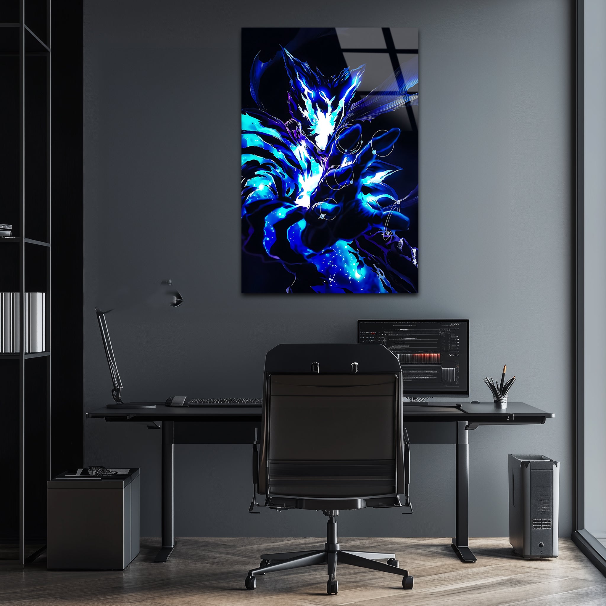 𝐆𝐚𝐫𝐨𝐮: Garou’s Awakened Form | Premium HD Metal Wall Art