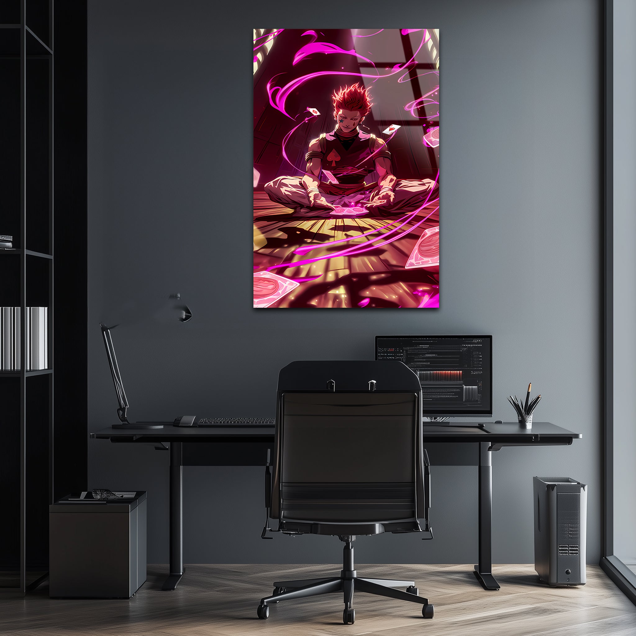 Hisoka: The Deadly Jester of Deception | Premium HD Metal Wall Art