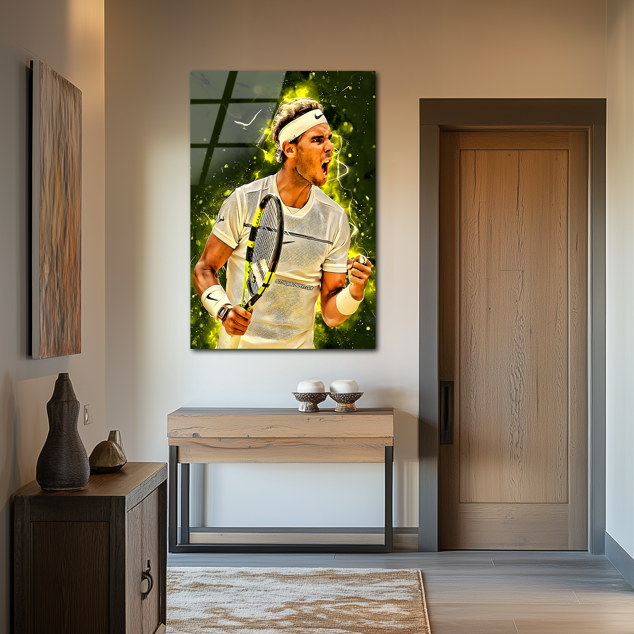 Rafael Nadal: The Storm of Determination | Premium HD Metal Wall Art