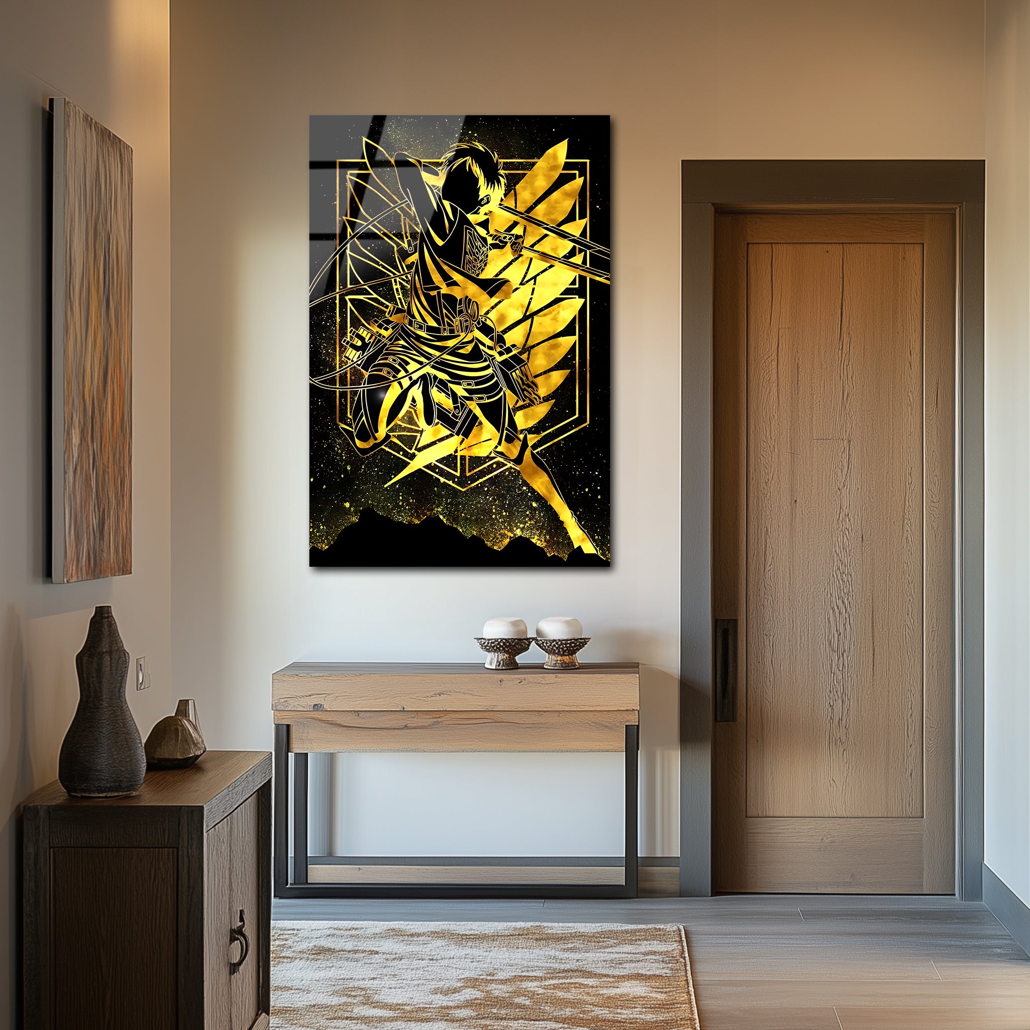 Levi Ackerman: The Golden Wing of Humanity | Premium HD Metal Wall Art