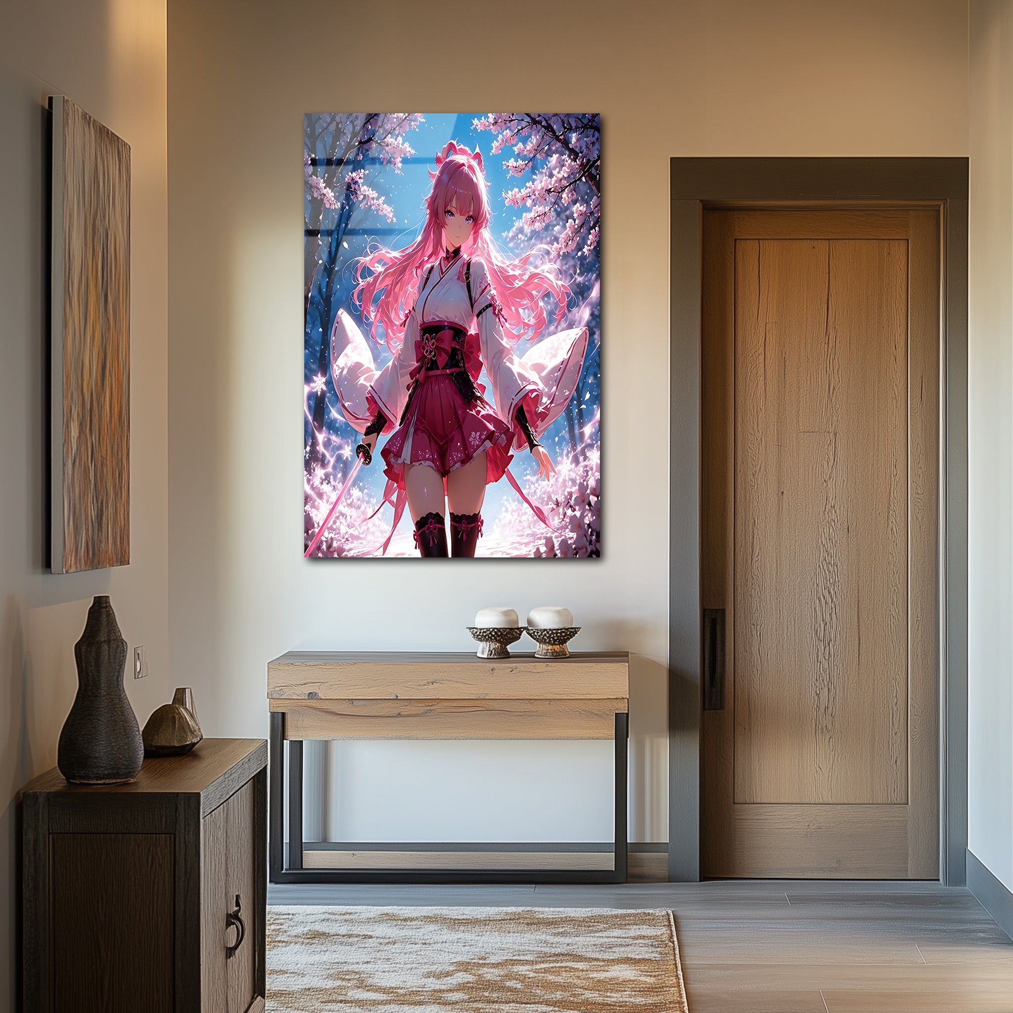 Yae Miko: Radiance of the Sakura Shrine | Premium HD Metal Wall Art