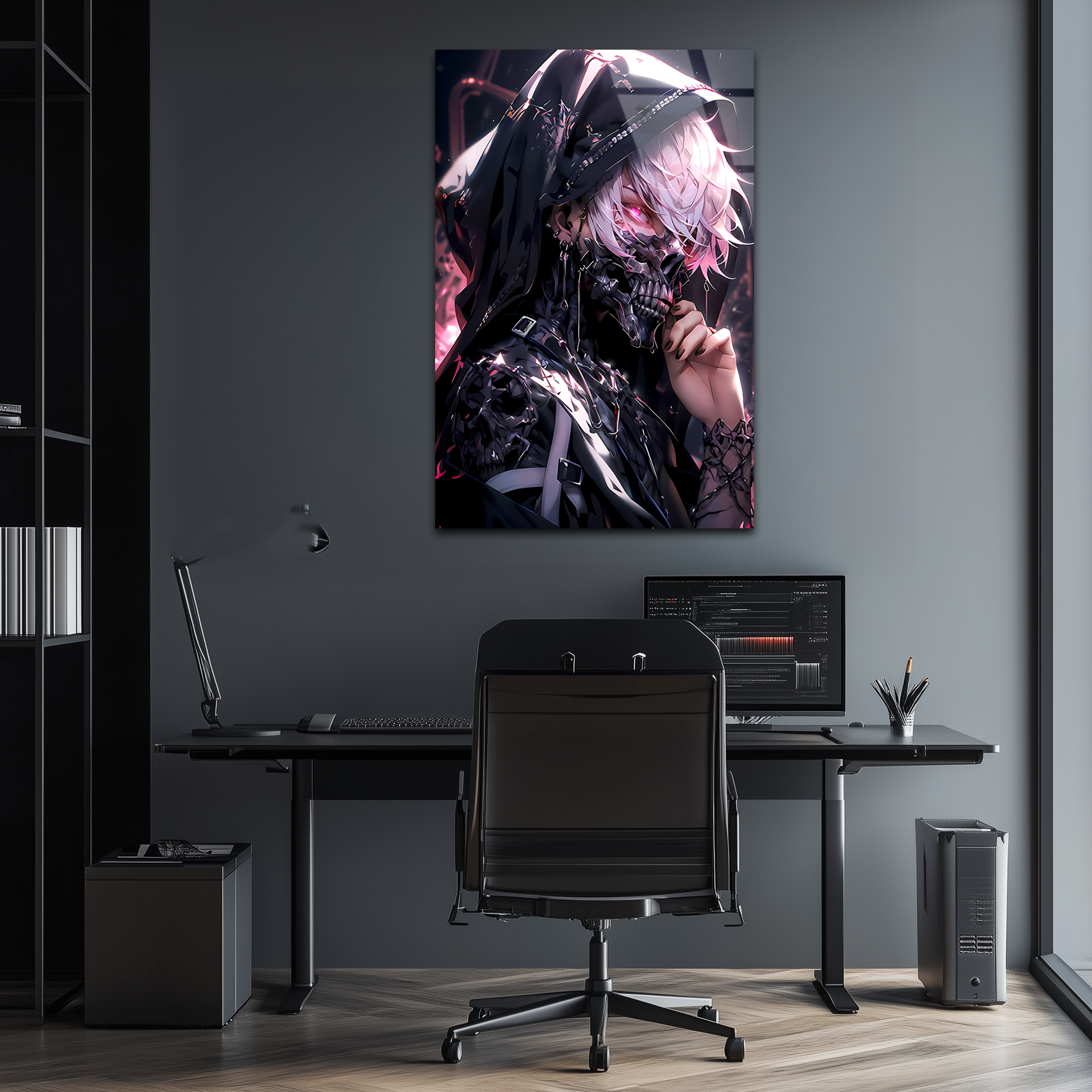 Ken Kaneki: The Cursed Ghoul of Shadows | Premium HD Metal Wall Art