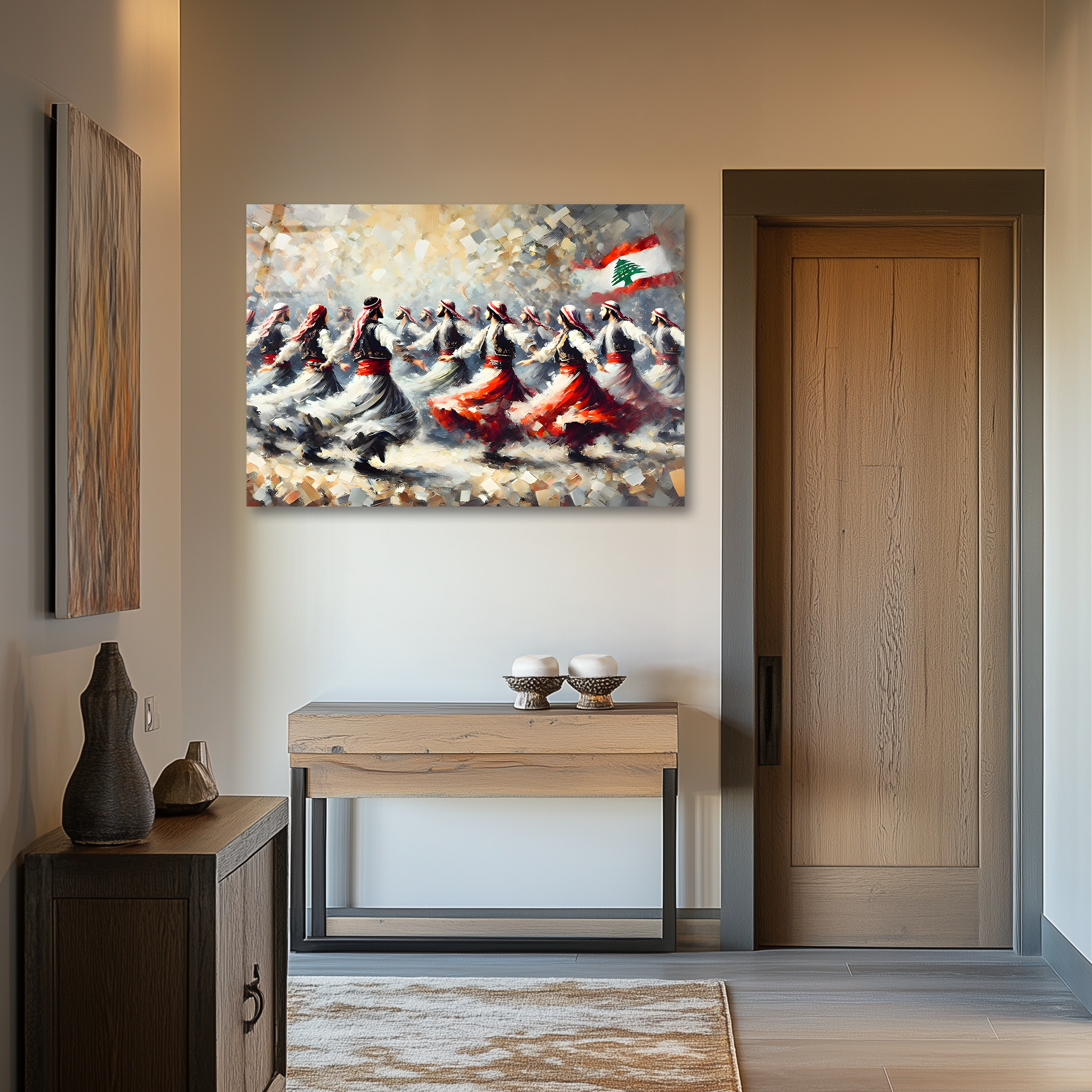 Rhythms of the Cedar Nation – Lebanese Dabke | Premium HD Metal Wall Art