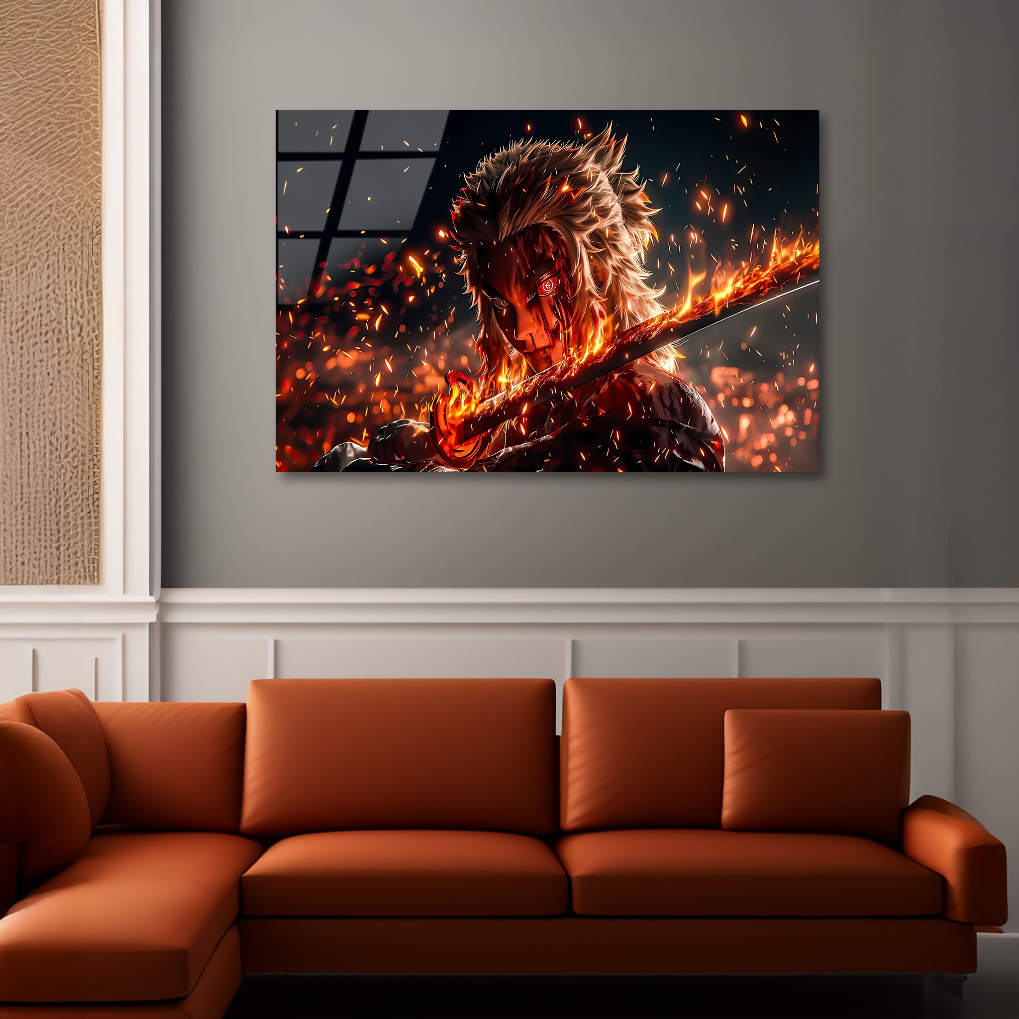 Rengoku: Ember of Justice | Premium HD Metal Wall Art