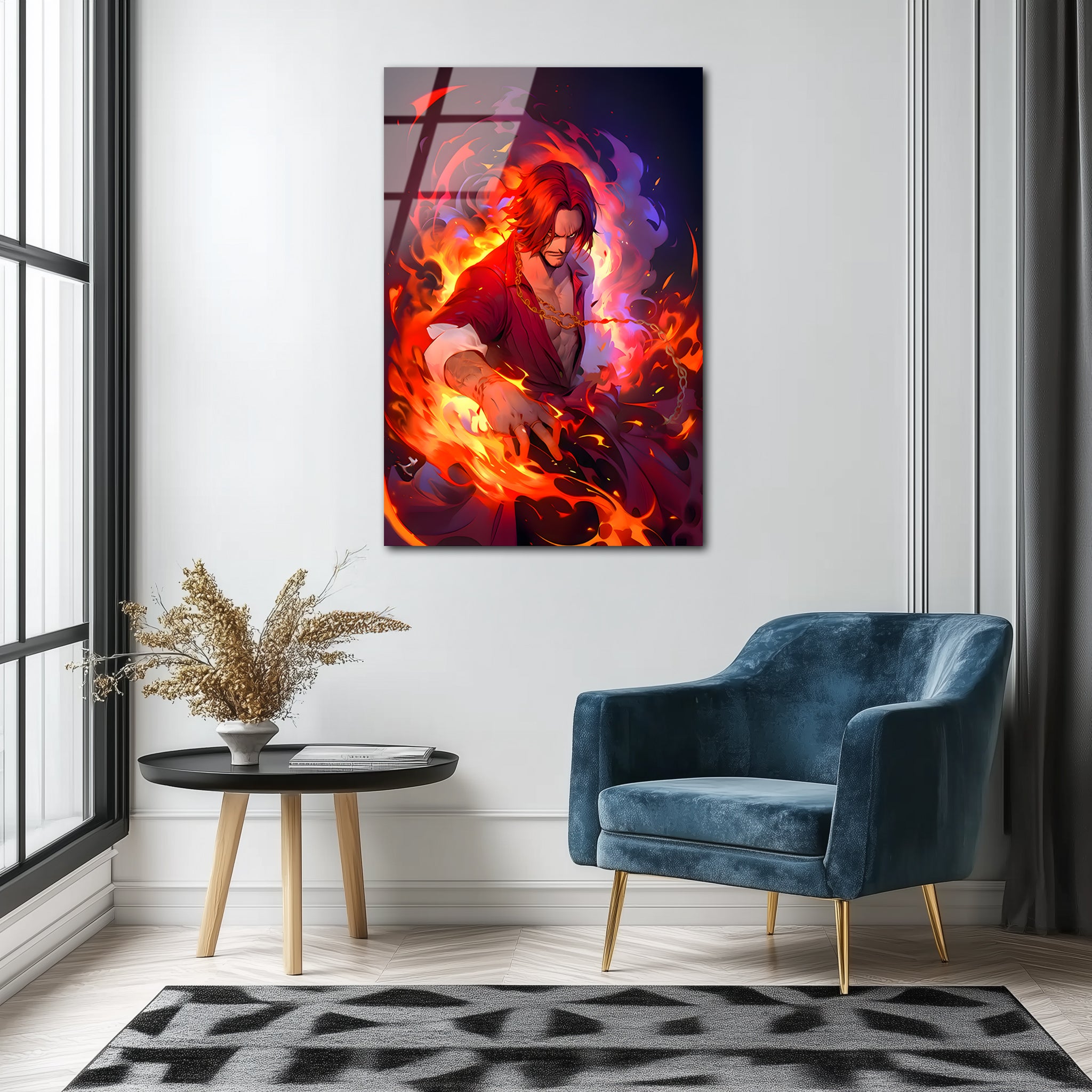 Shanks: The Flame of Kings| Premium HD Metal Wall Art
