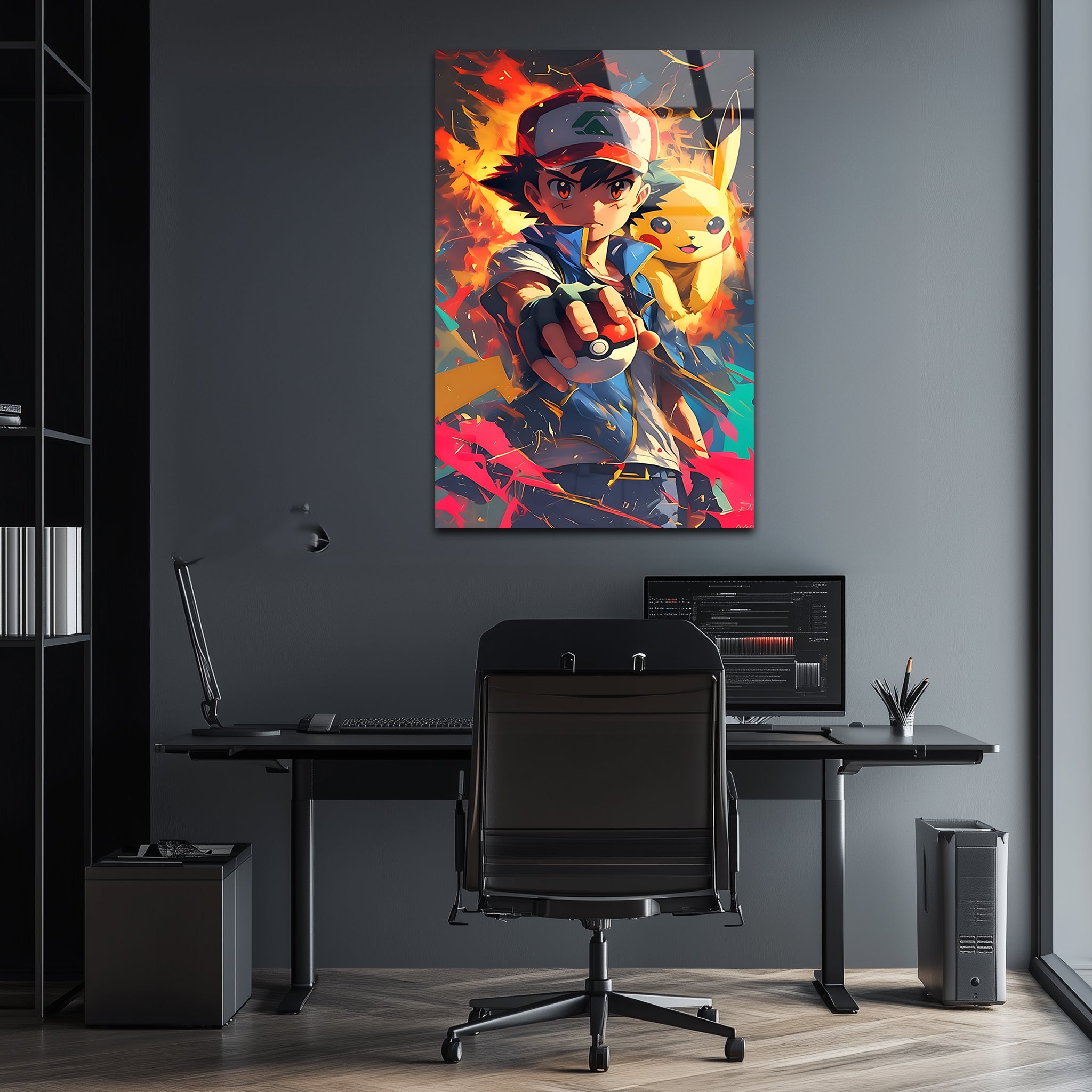 Ash & Pikachu: Unstoppable Partners of Adventure | Premium HD Metal Wall Art