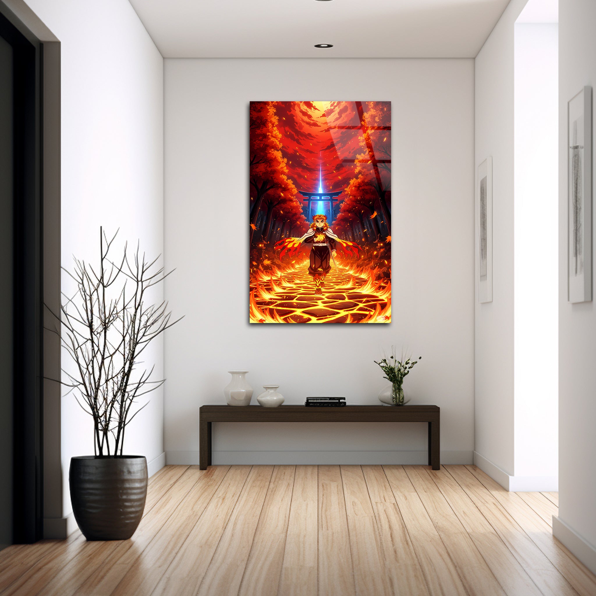 Rengoku: Path of the Flame Hashira | Premium HD Metal Wall Art