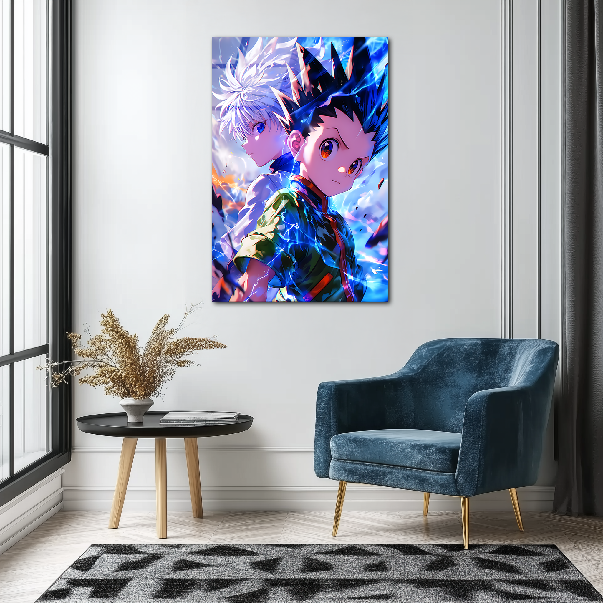 Gon&Killua : Bonds of Thunder and Resolve | Premium HD Metal Wall Art