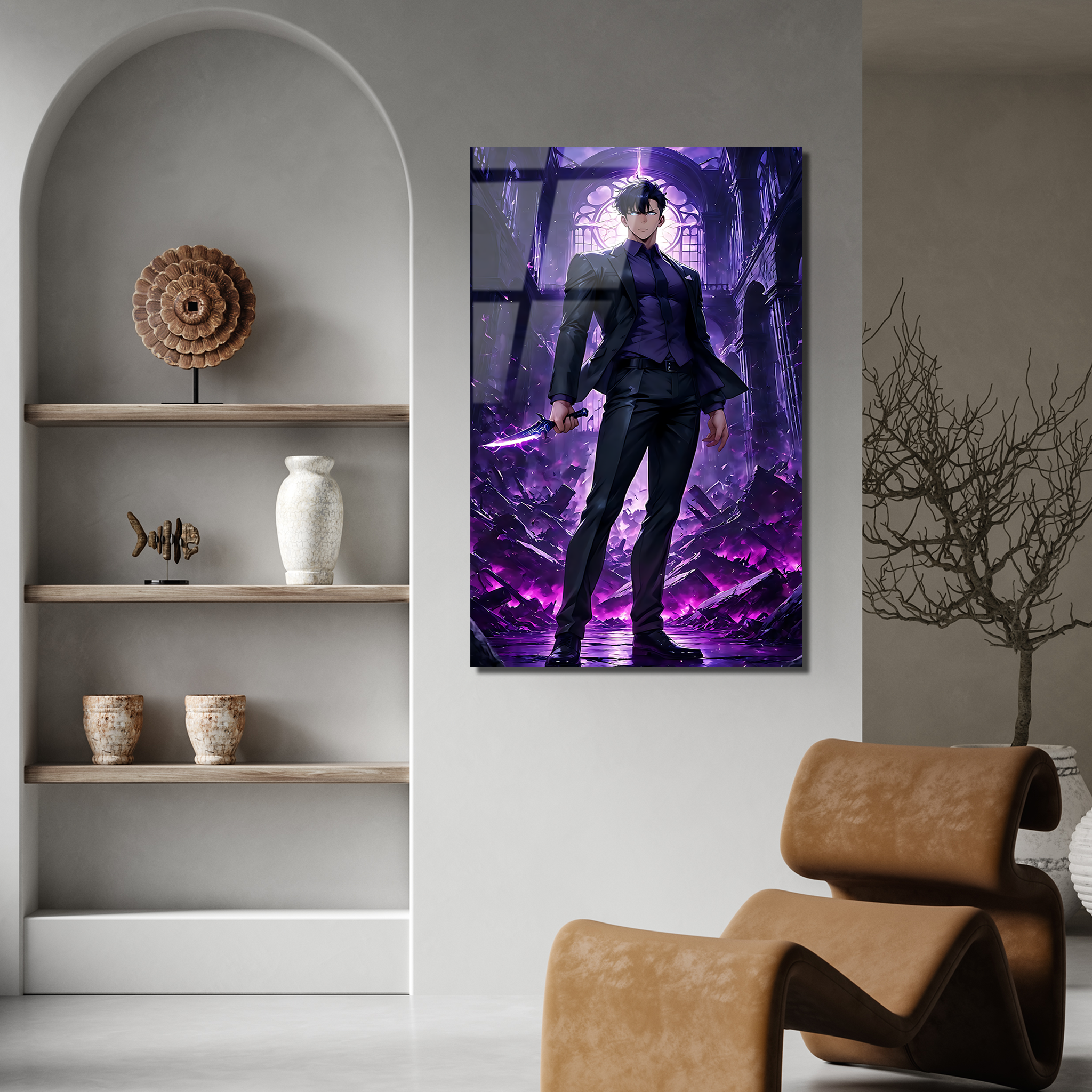 Sung Jinwoo: Monarch of Shadows | Premium HD Metal Wall Art