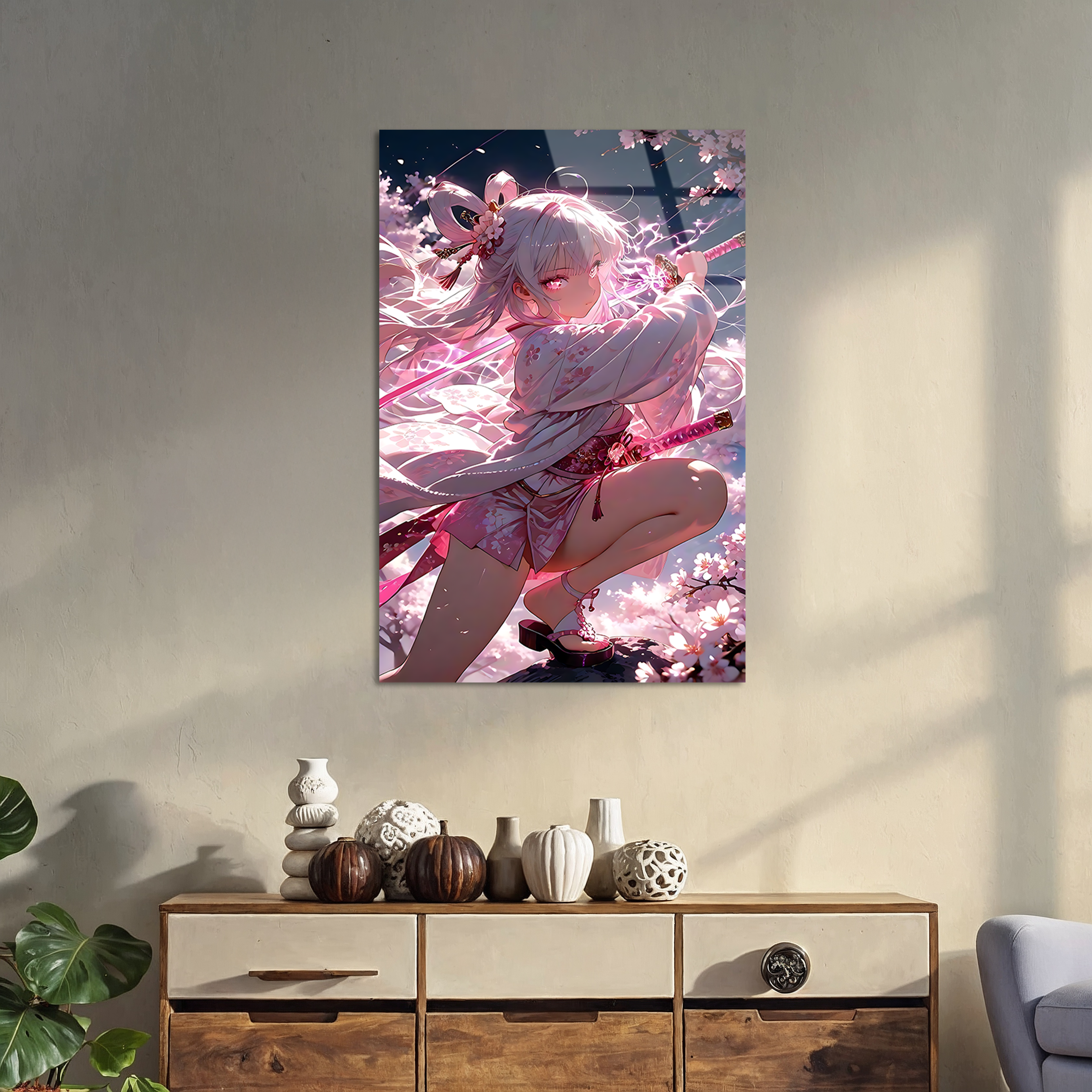 Yae Miko: Sakura Storm Priestess | Premium HD Metal Wall Art