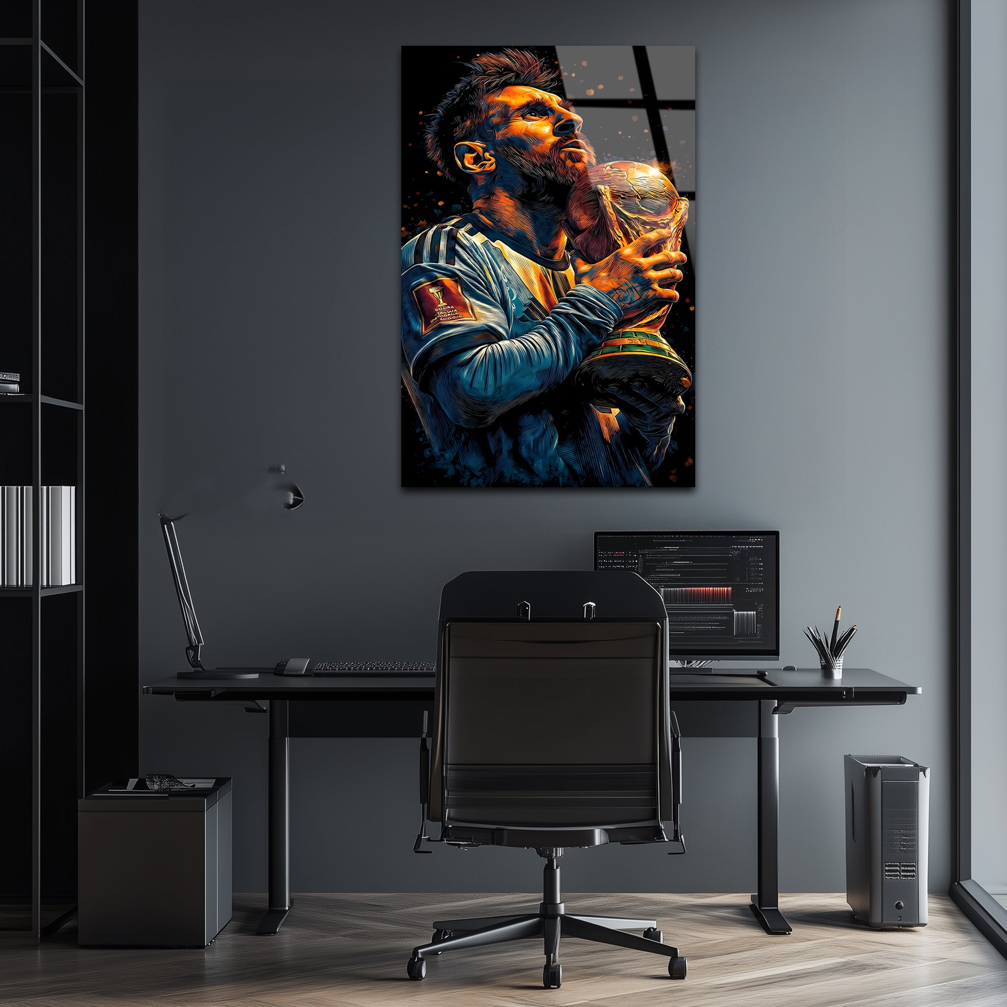 Messi : The Moment of Immortality | Premium HD Metal Wall Art