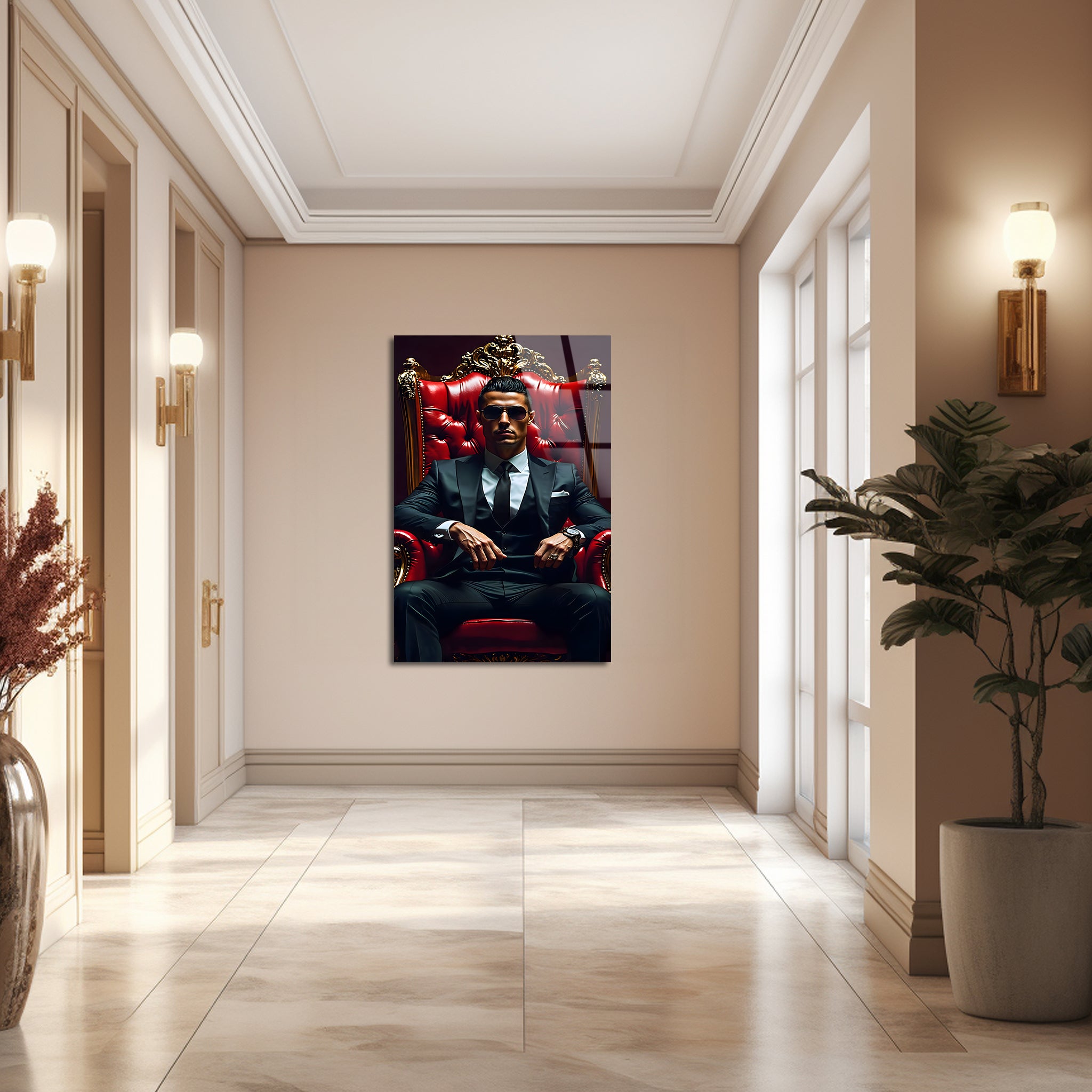 Cristiano Ronaldo : The King of Discipline | Premium HD Metal Wall Art