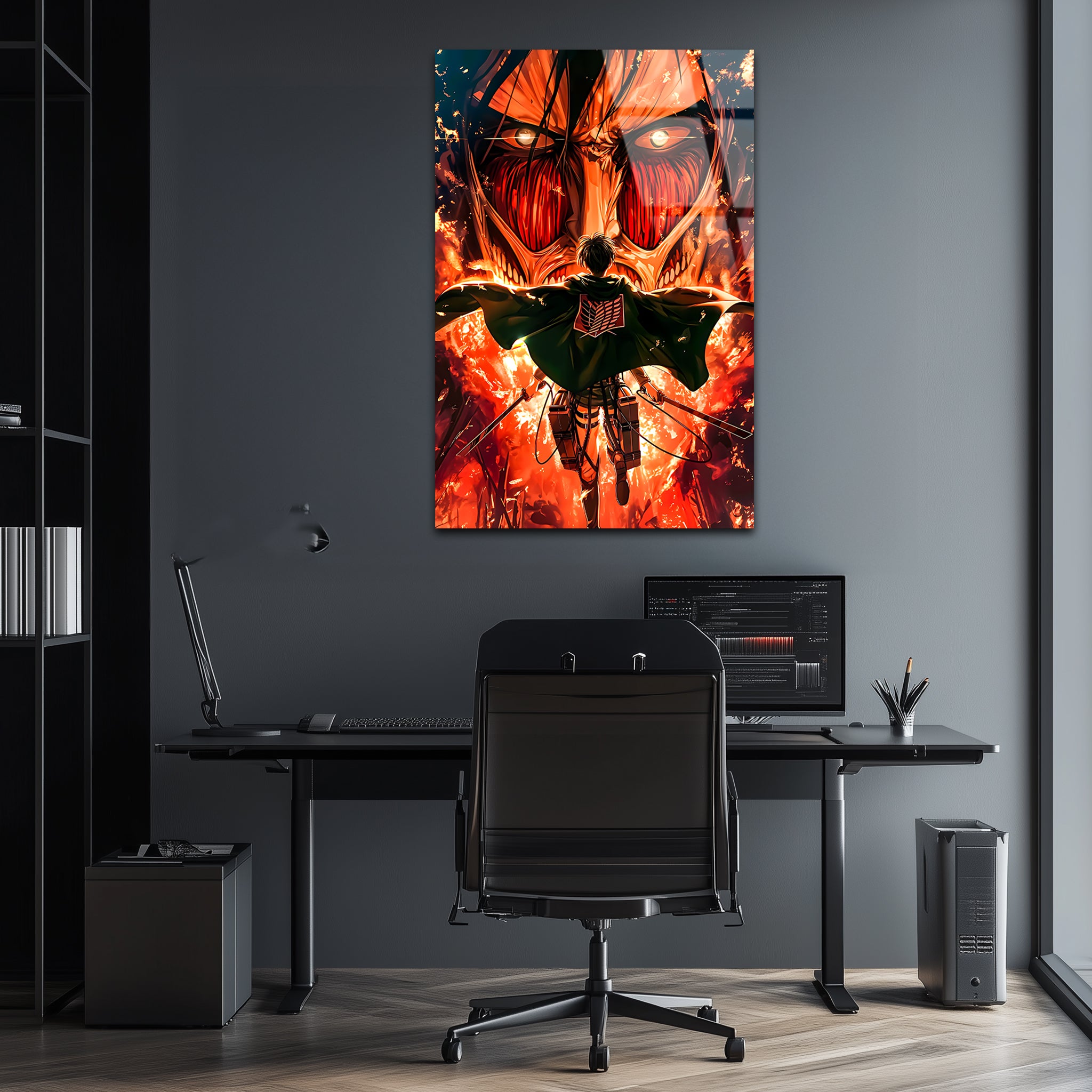 Eren Yeager: The Fire of Freedom| Premium HD Metal Wall Art