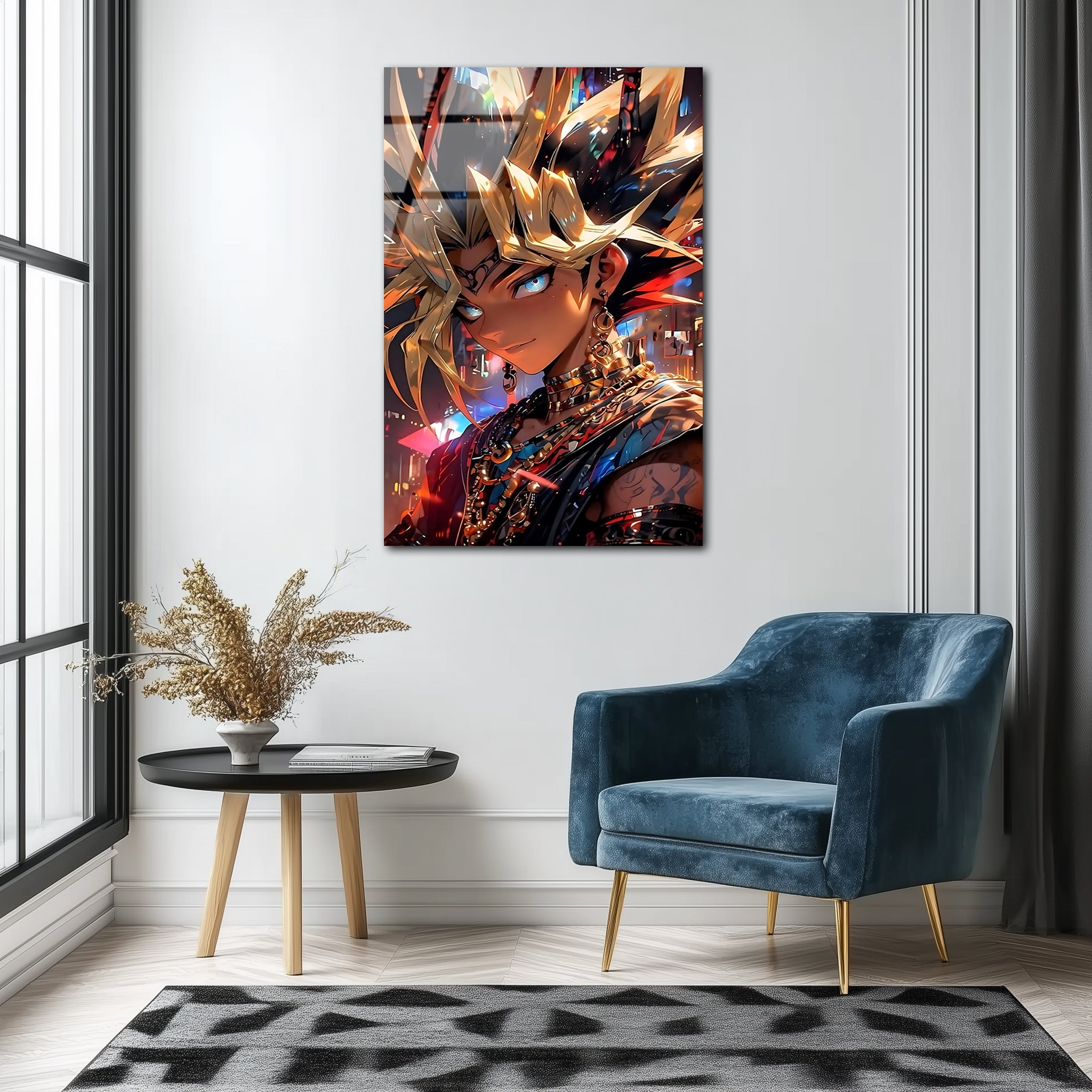 Yugi Muto: Neo Pharaoh of the Shadow Realm | Premium HD Metal Wall Art