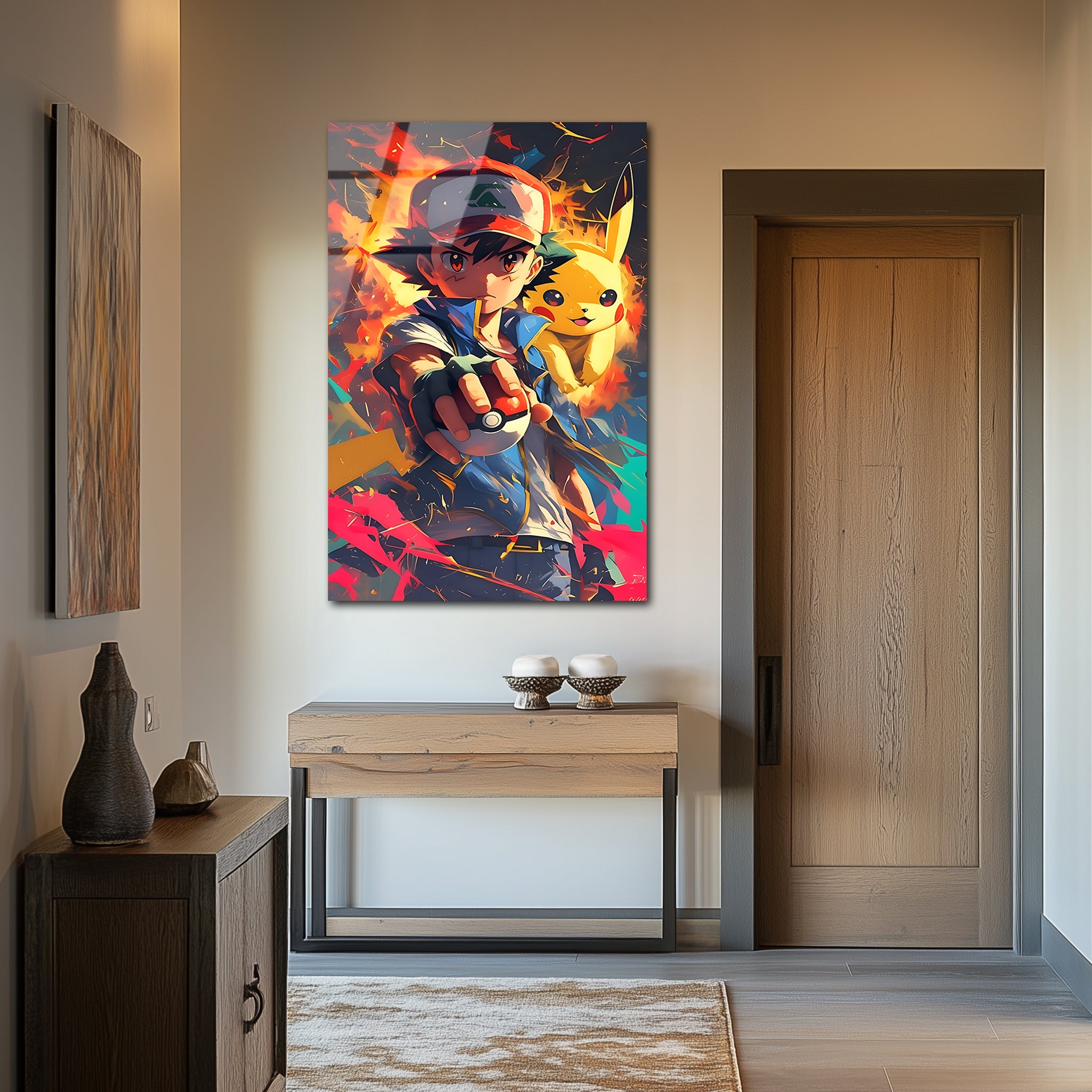 Ash & Pikachu: Unstoppable Partners of Adventure | Premium HD Metal Wall Art