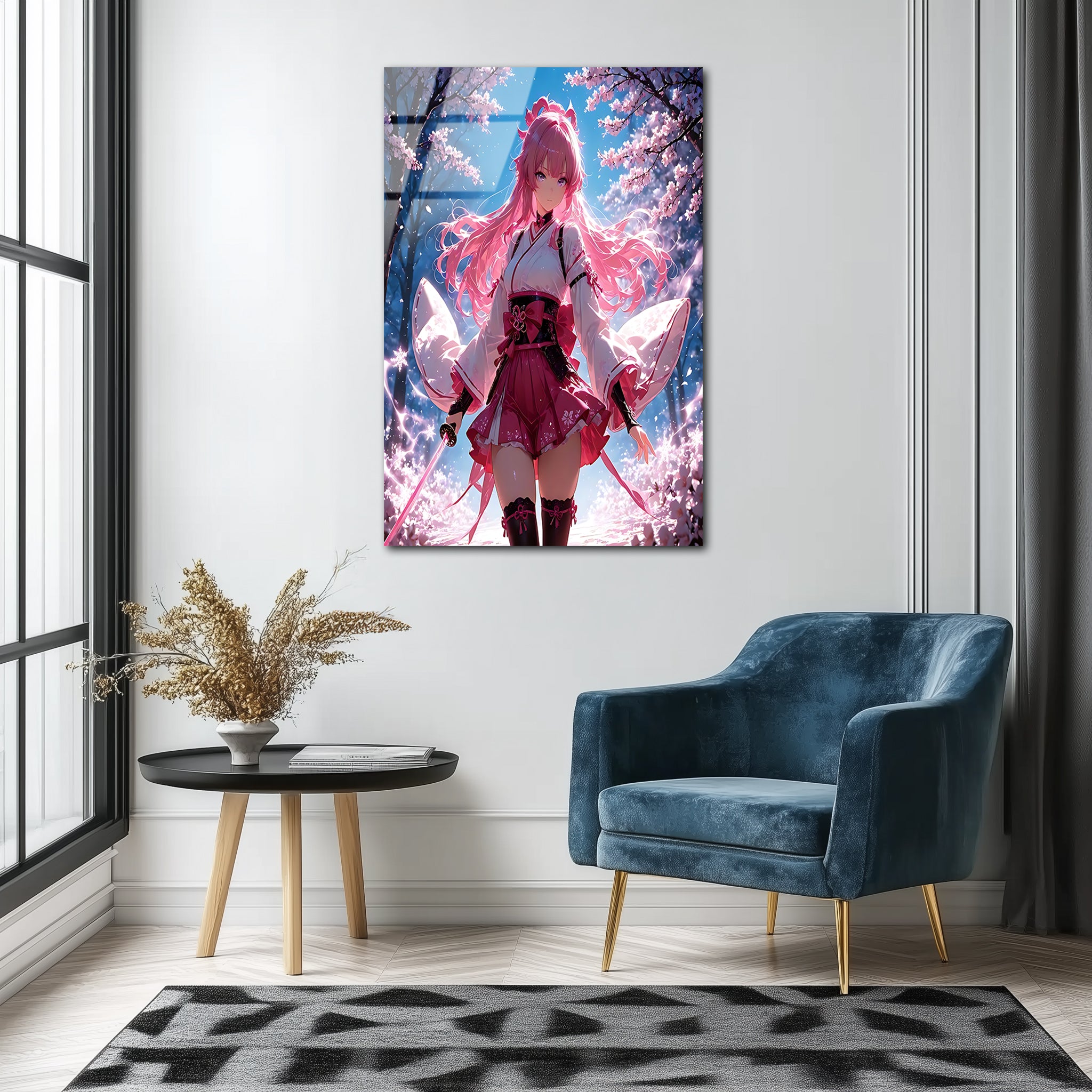 Yae Miko: Radiance of the Sakura Shrine | Premium HD Metal Wall Art