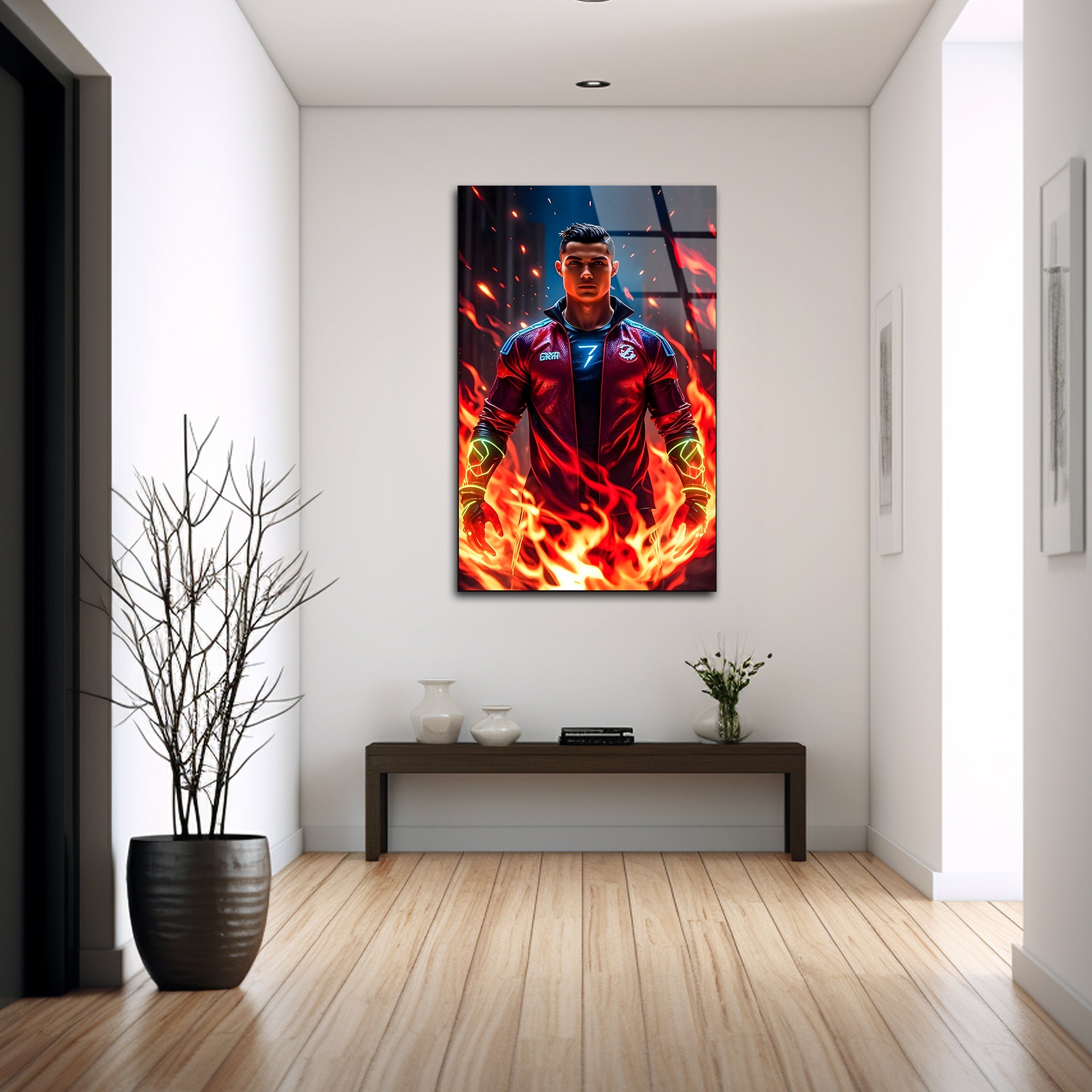 Cristiano Ronaldo : The Fire Within | Premium HD Metal Wall Art